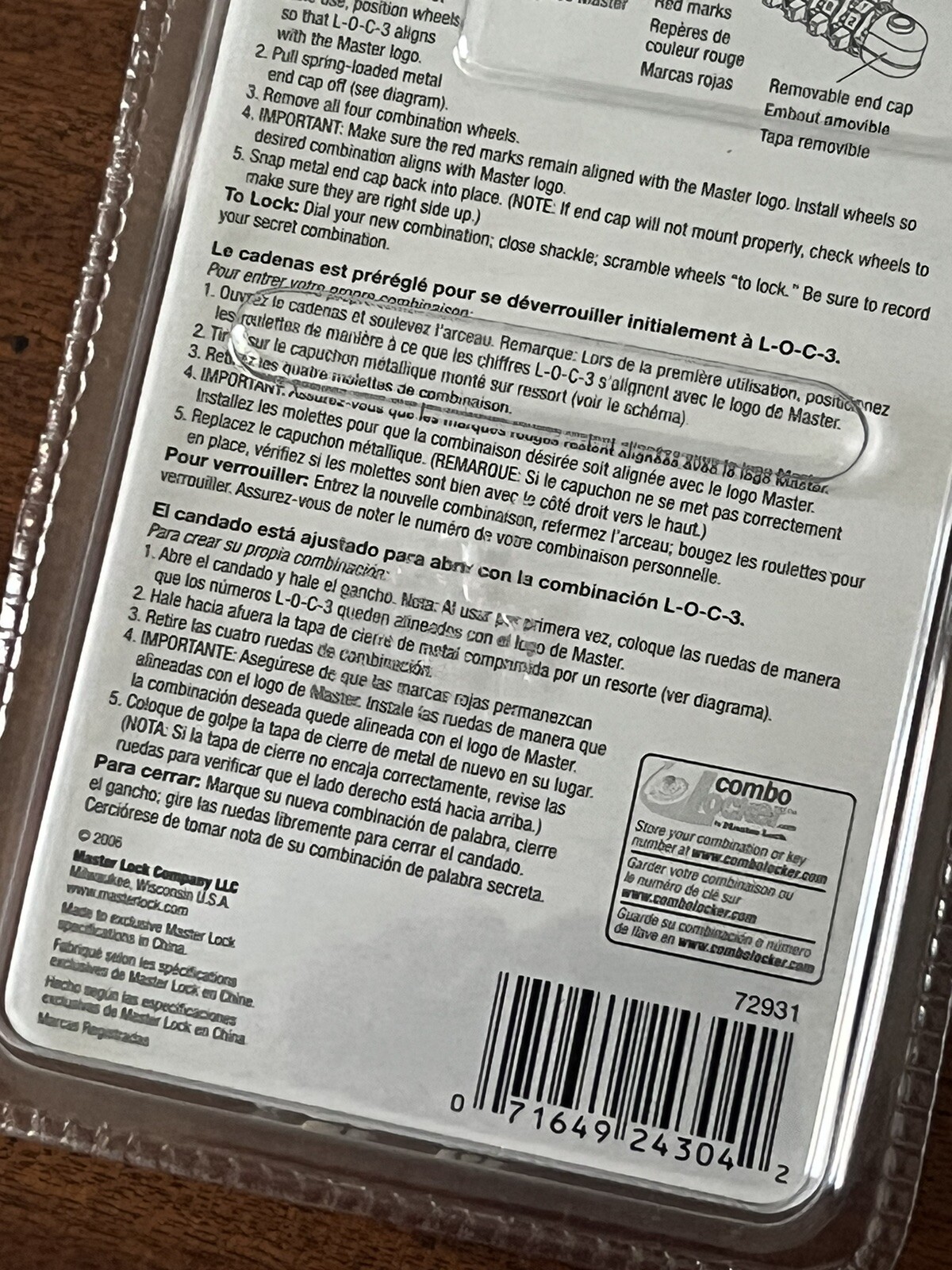 Master Lock Password Plus Letters And Numbers 1534D- RED