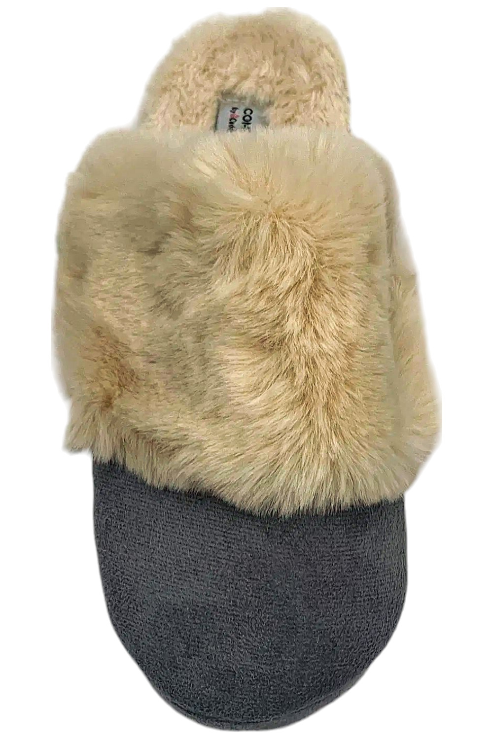 Comfort Code Microsuede Faux Fur Scuff Slipper Alloy