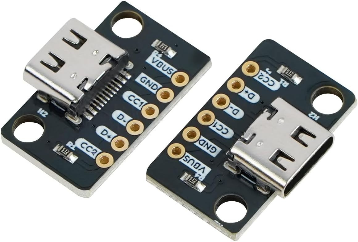 4pcs High Power USB Type-C Breakout Board with Immersion Gold PCB Connector