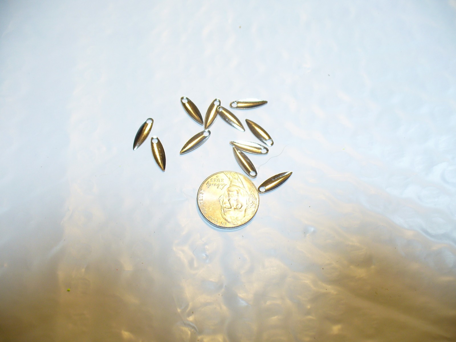 SMALL Willow Leaf Spinner Blades SIZE # 00 200 SILVER COLOR