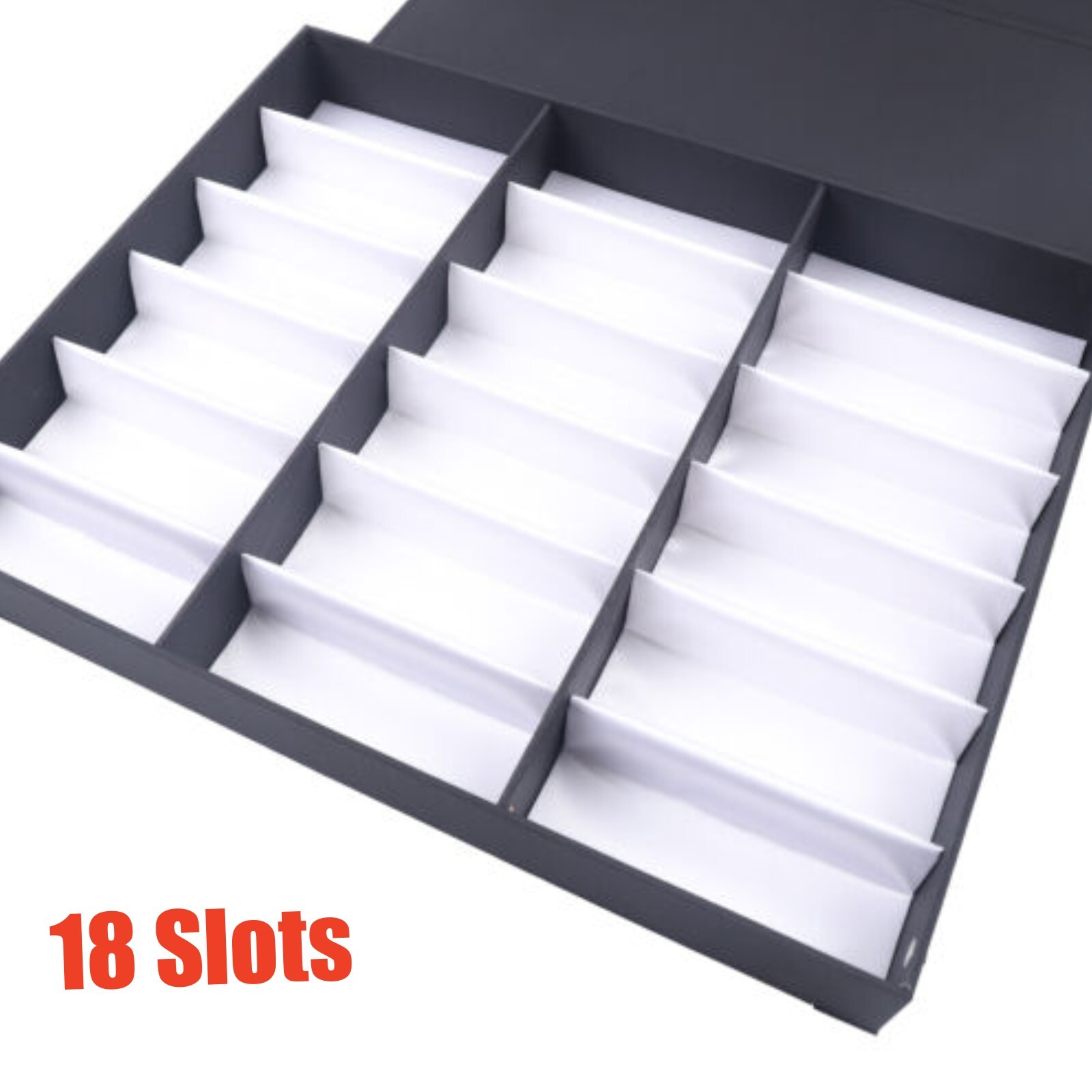 18 Slot Eyeglass Sunglasses Organizer Display for Multiple Eyewear Display Case
