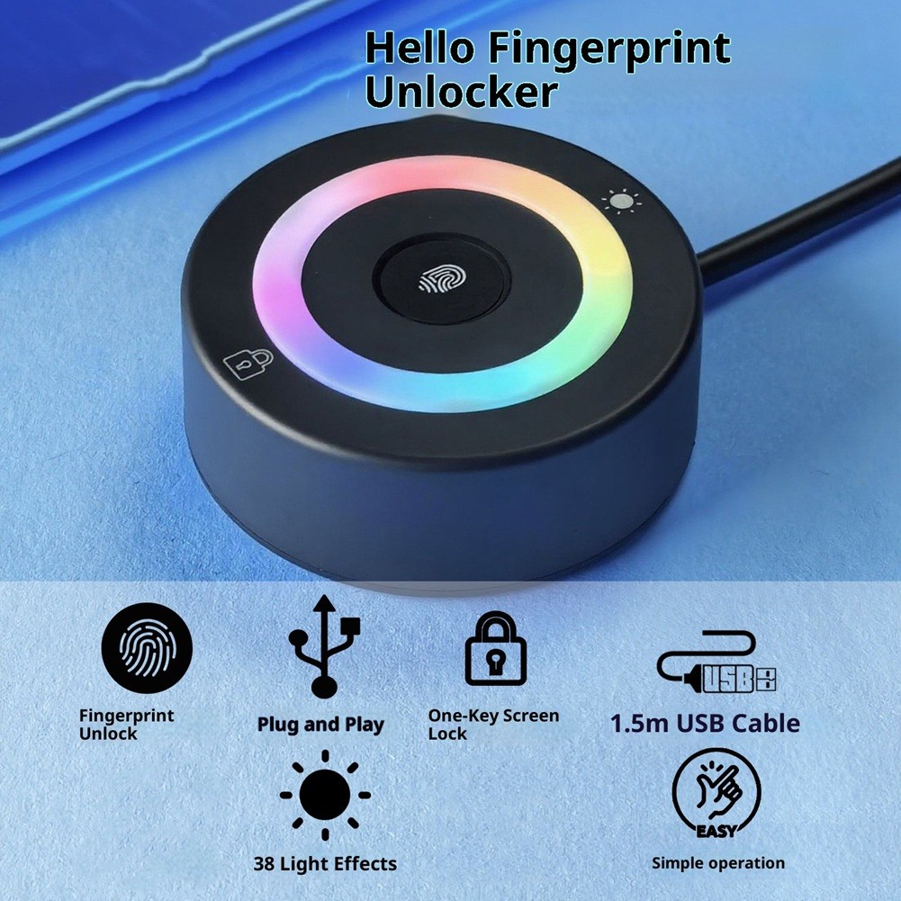 USB Fingerprint USB Unlocking Lock Screen Computer/Win10/11 No -on Function C3V1