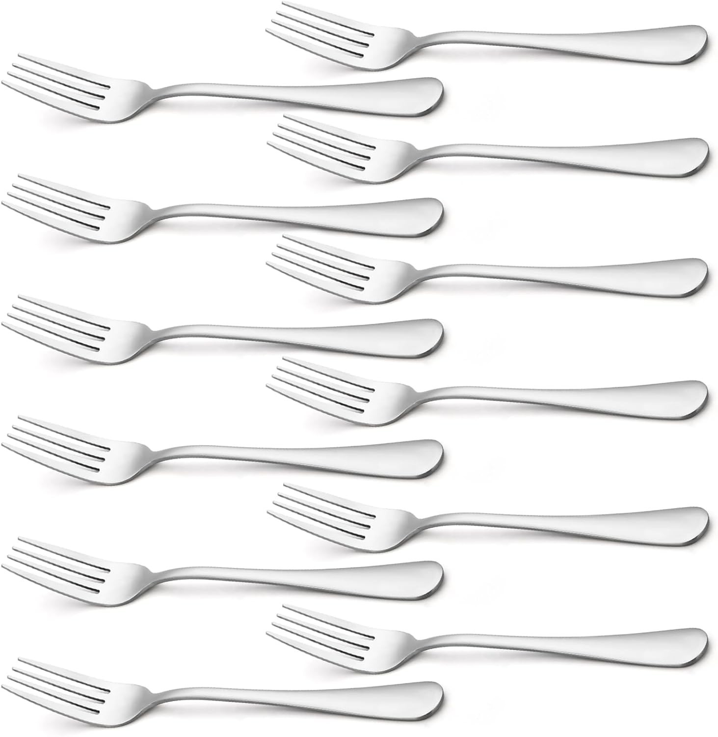 Heavy Duty Dinner Forks 18/0 Stainless Steel Salad Table Fork Set of 12 Flatware