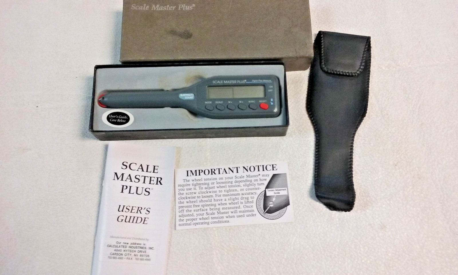 1994 Calculated Industries Scale Master Plus Digital Plan Measure w Manual & Box