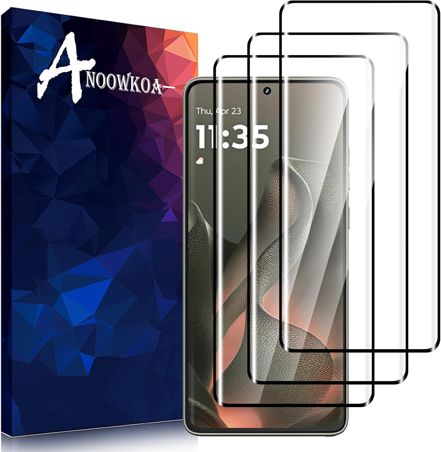 3 Pack 3D Tempered Glass Screen Protector for Motorola Moto Edge 2025 Film 9H