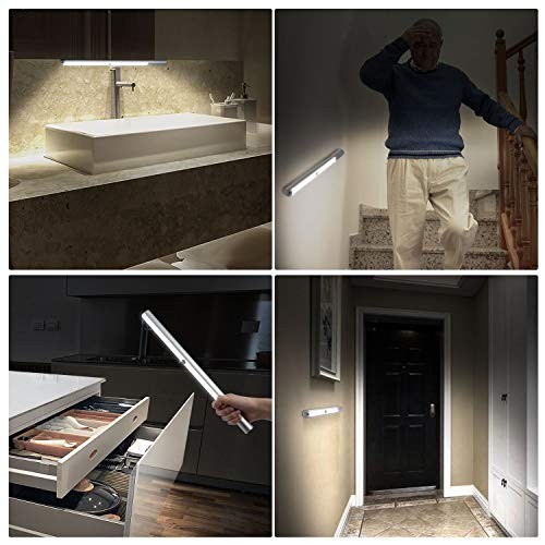 LED Closet Lights, Battery Powered LED Lights, Motion Sensor Light 6000k-2 Pack