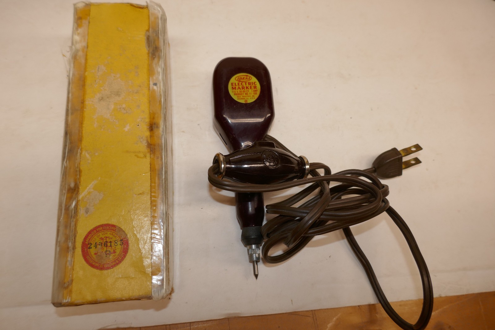 Vintage Ideal Electric Marker 11-100  SYCAMORE ILL. USA 115v. 50-60 cy. in Box