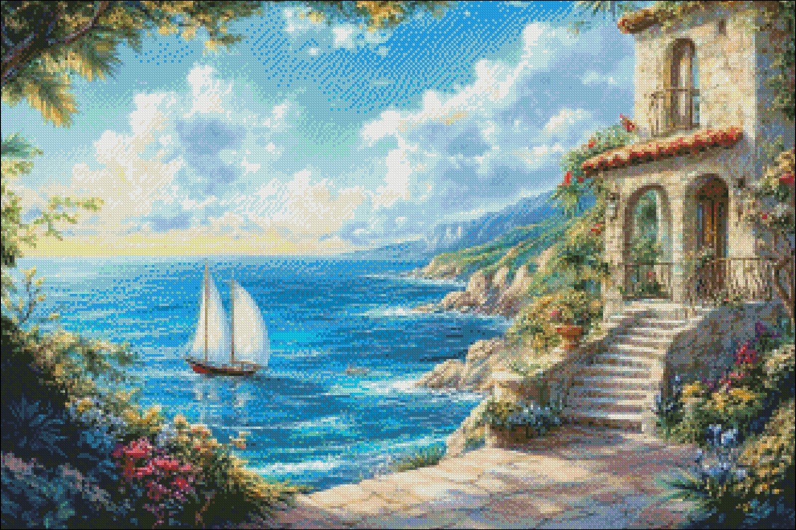 Catching The Wind 2 - DIY Chart Counted Cross Stitch Patterns Needleworks DMC