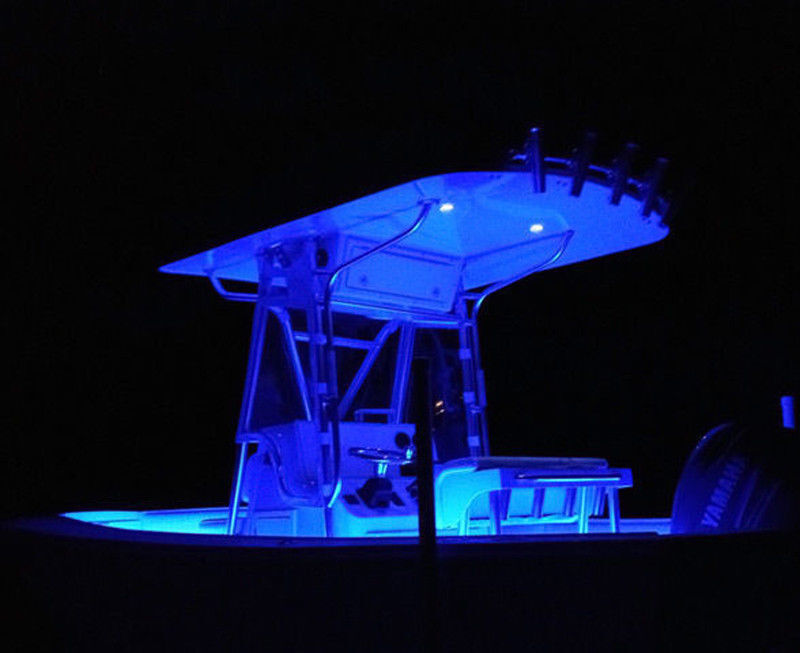 Blue LED Boat Light Waterproof Outrigger Spreader Transom Underwater Marine