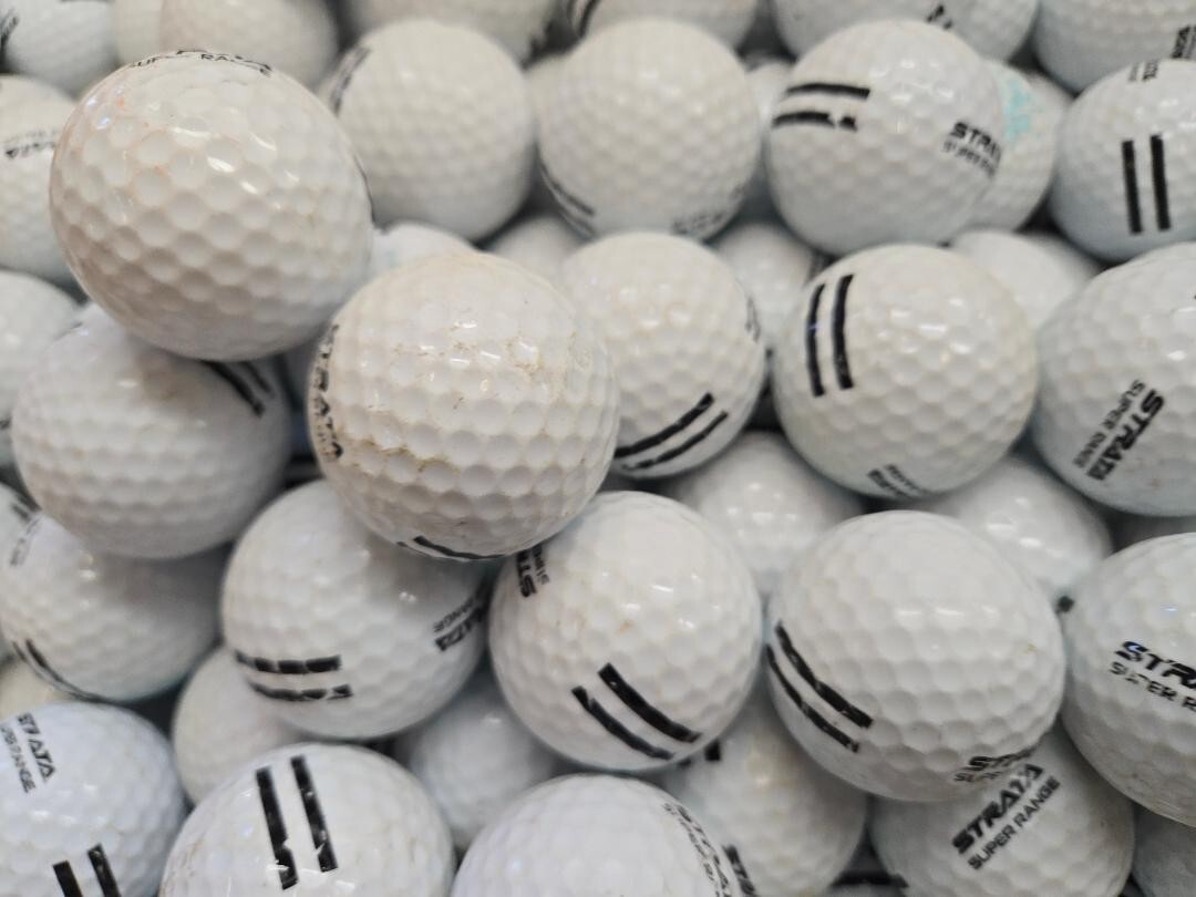 15 DZ Strata White Used Range Balls .  AAA  Free Shipping.