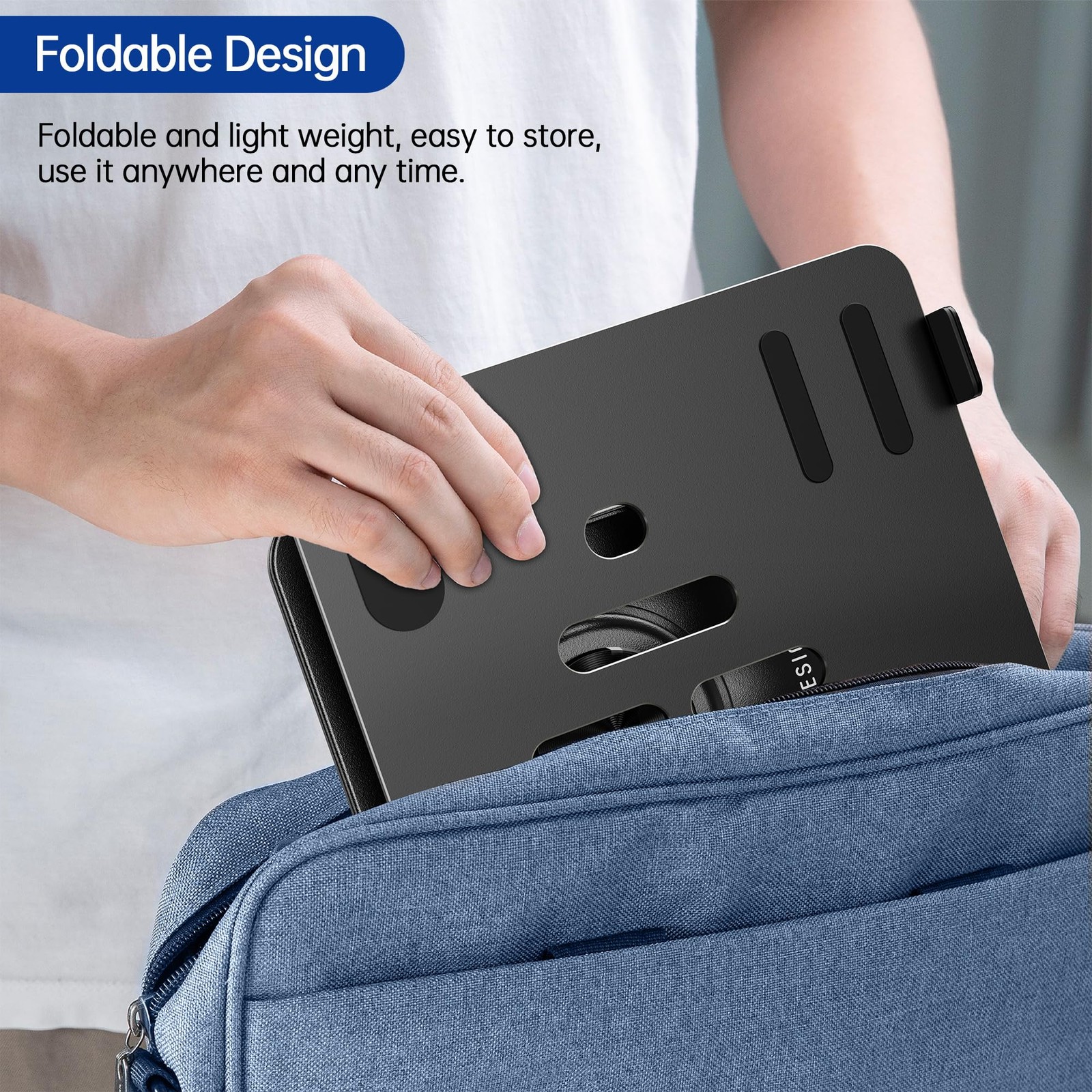 Laptop Stand with 360° Rotating Base, Ergonomic Adjustable Notebook Riser, Fo...