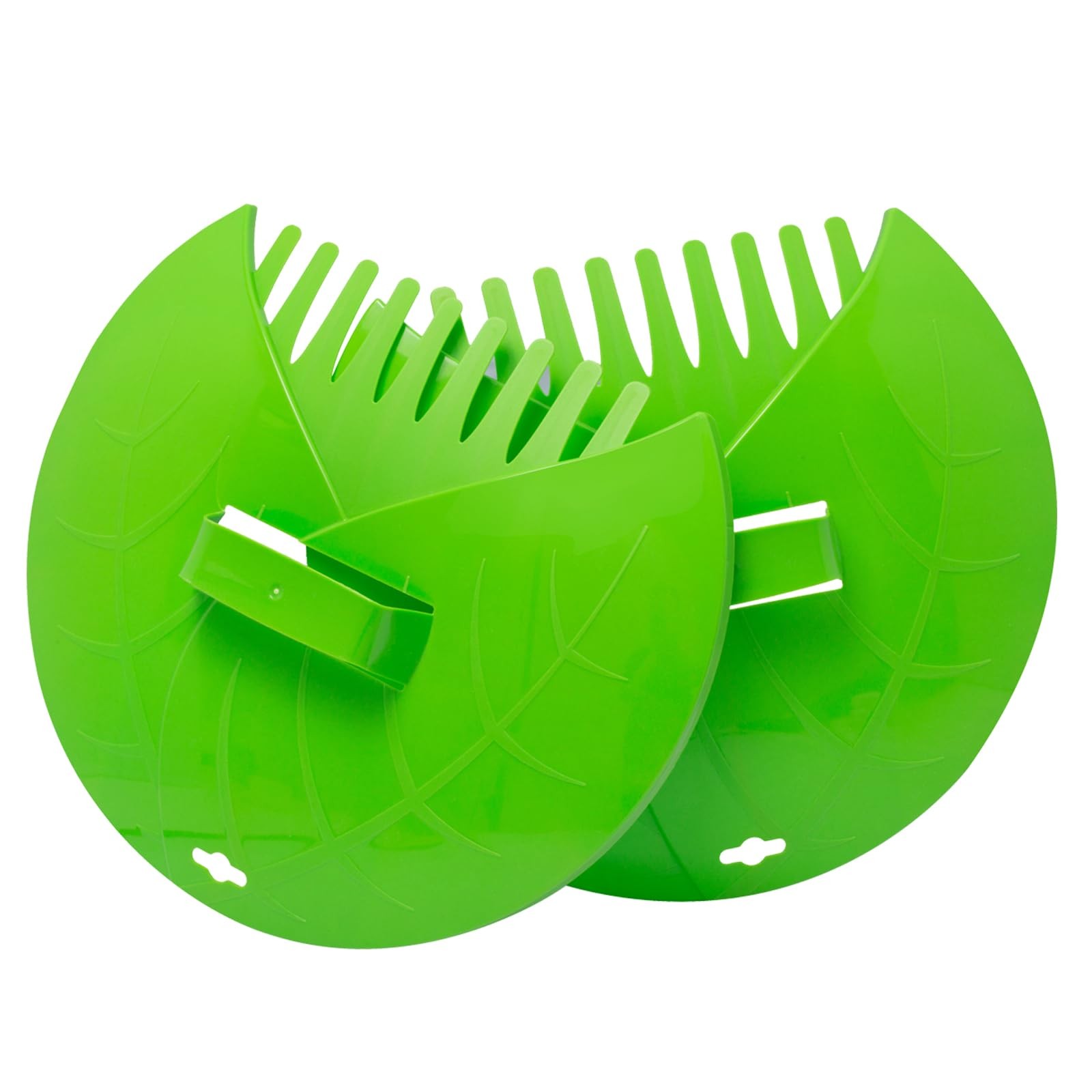 Leaf Scoops and Hand Rakes Set for Easy Lawn Cleanup, 2Piece Light Green