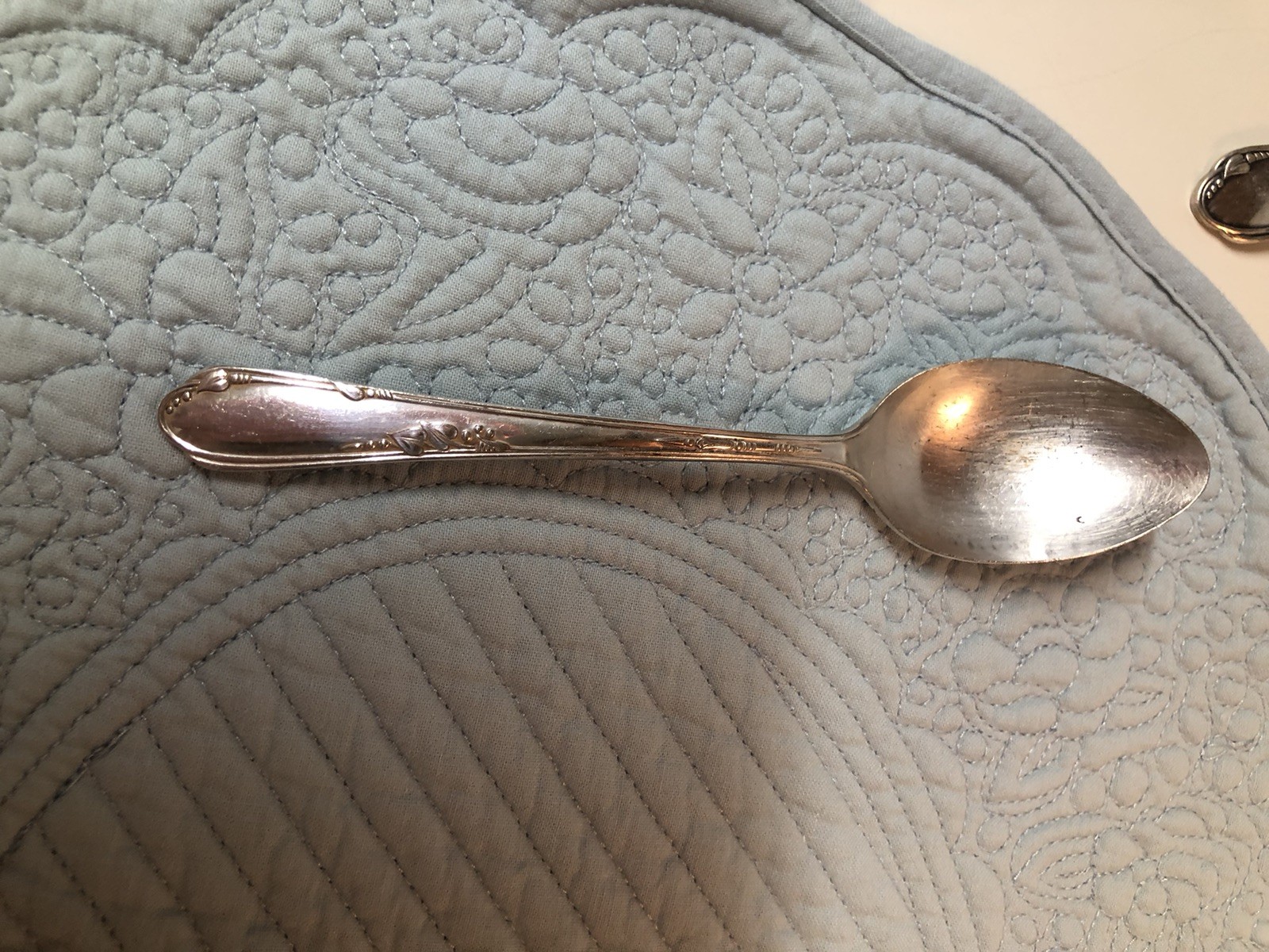 Rogers "MEADOWBROOK” Pattern Silverplate Flatware, Circa 1936, 4 Teaspoon Set