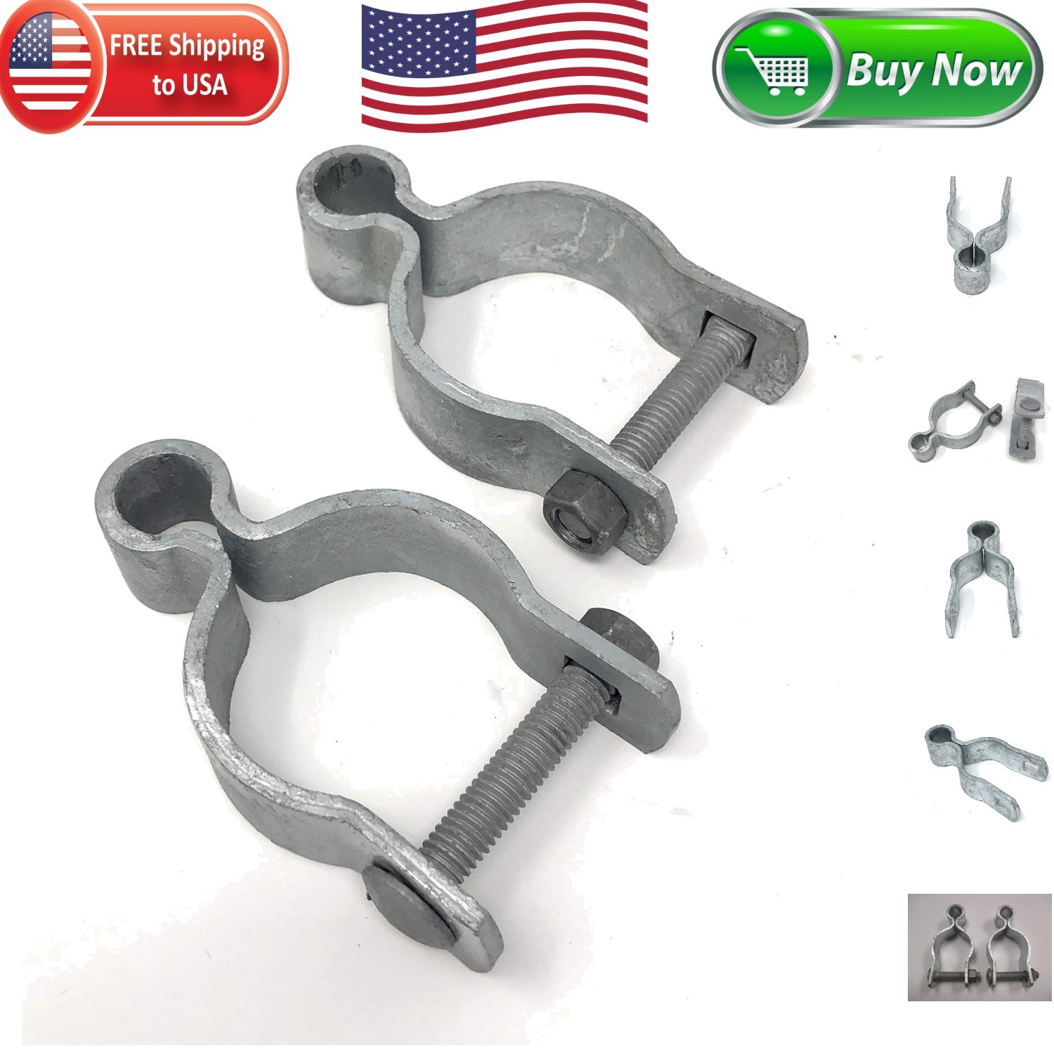 Alloy Steel Chain Link Fence Gate Frame Hinge - 2 Sets - Easy Installation