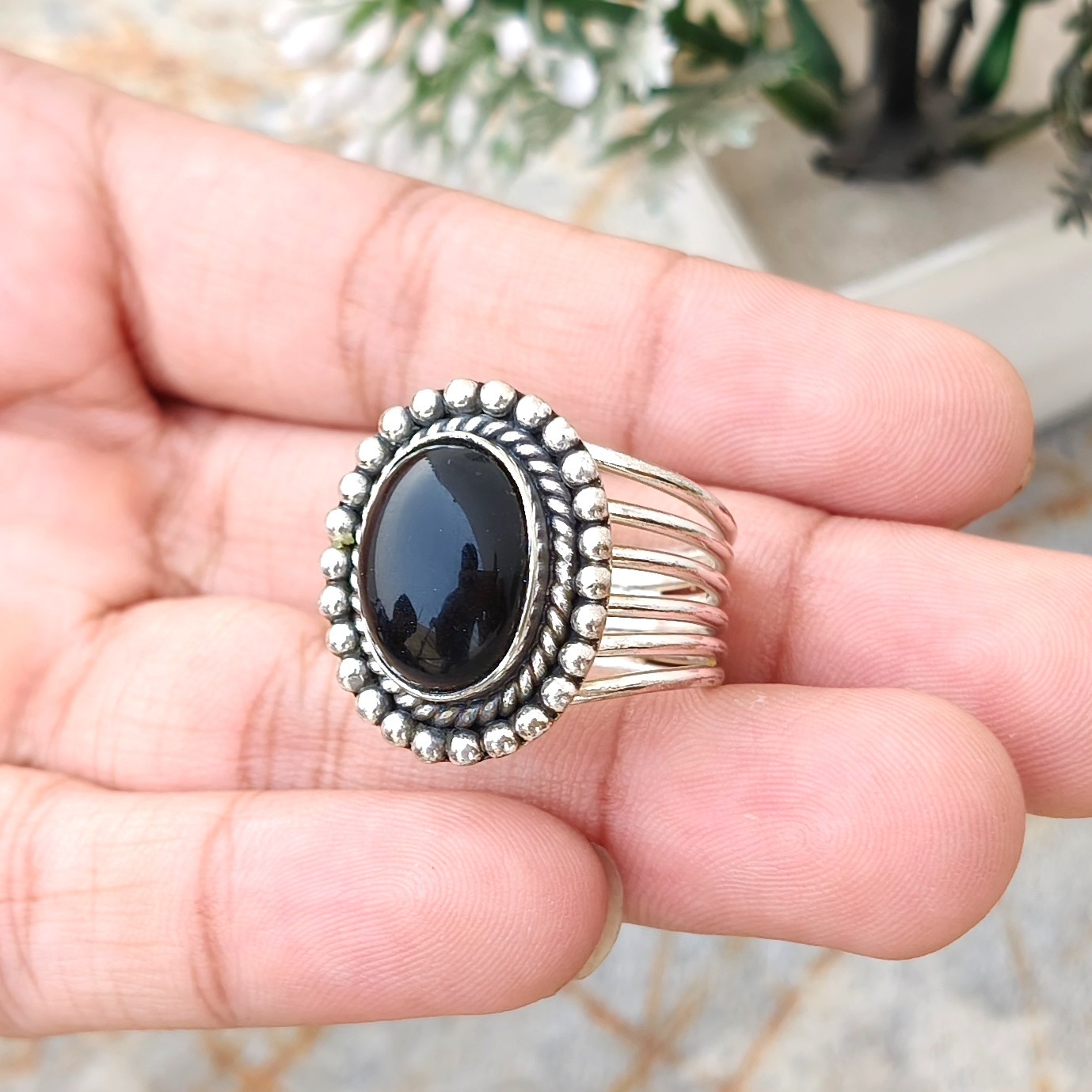 Beautiful Labradorite Gemstone 925 Sterling Silver Ring Valentine Day Gift AB-53
