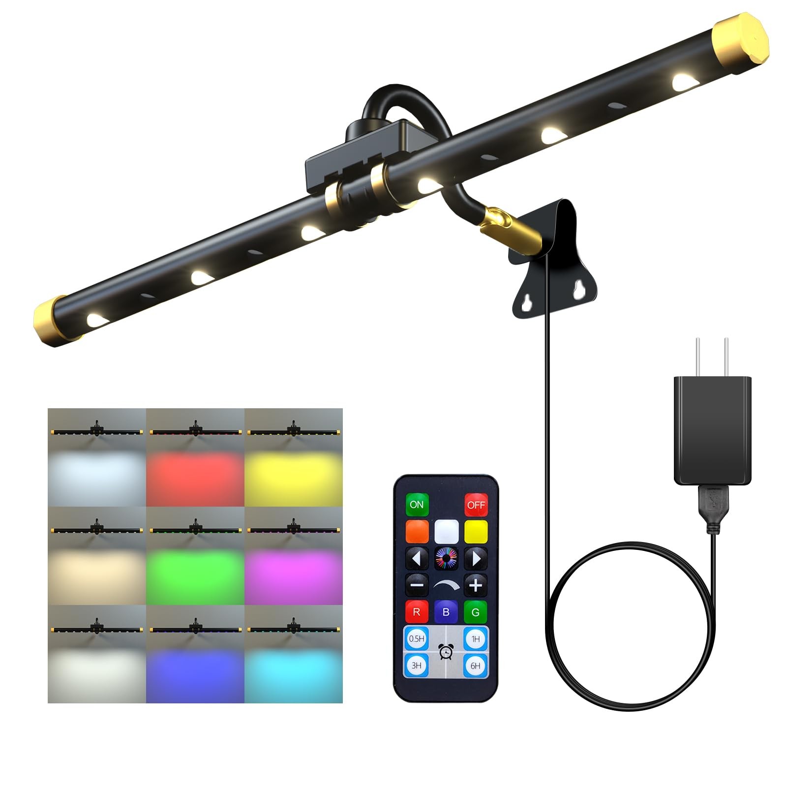 Picture Light with Remote, Led Accent Light Painting Plug in, Magnetic Art Li...