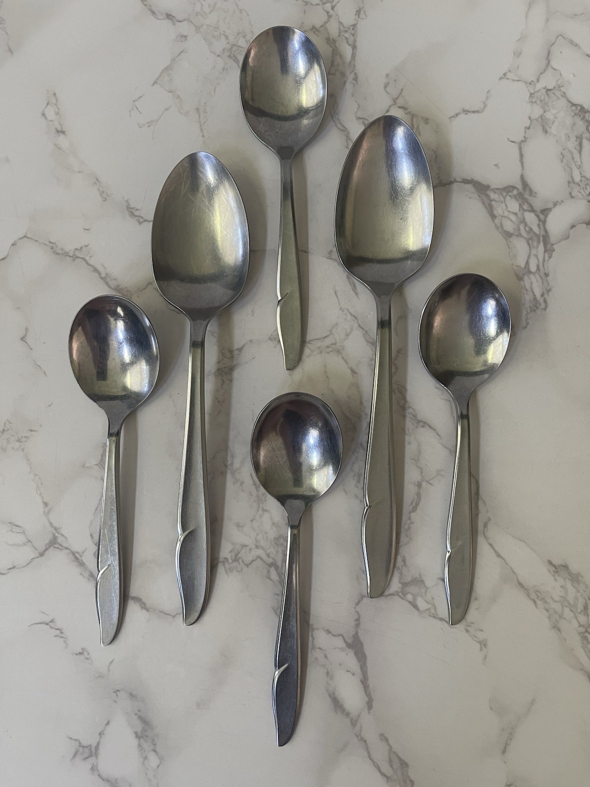 VTG Lot of 6 Empire Crafts Climax Spoons 4 Soup & 2 Serving