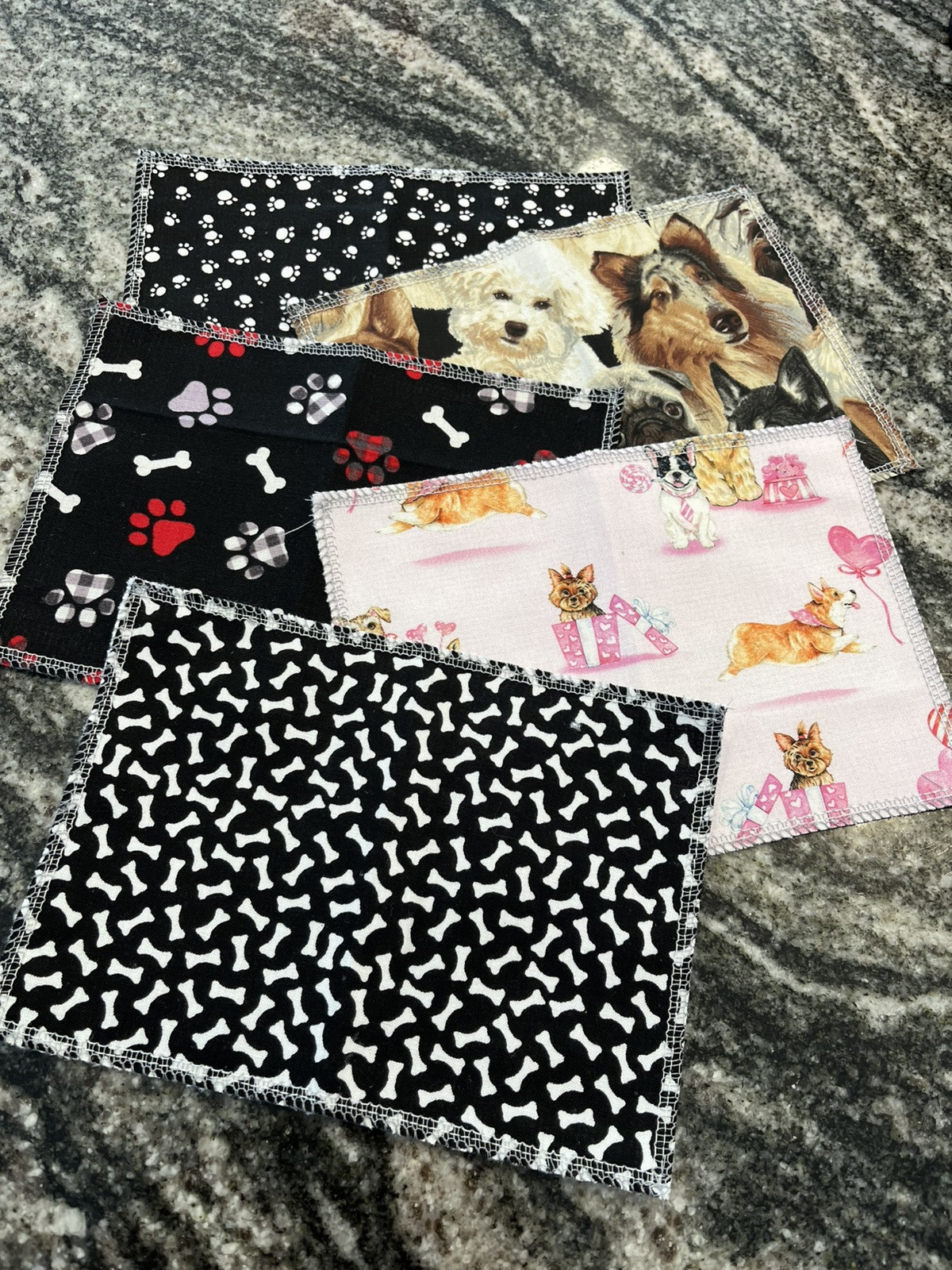 Dog Puppy reusable microfiber car cleaning cloths