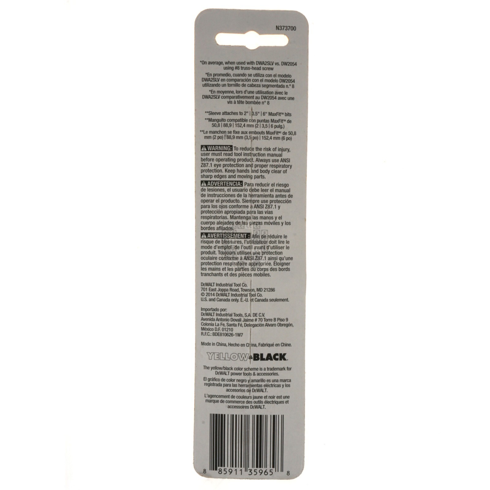 DeWALT DWA6PH2-1 #2 Phillips / PH2 MAX-FIT Power Bit, 6" Length