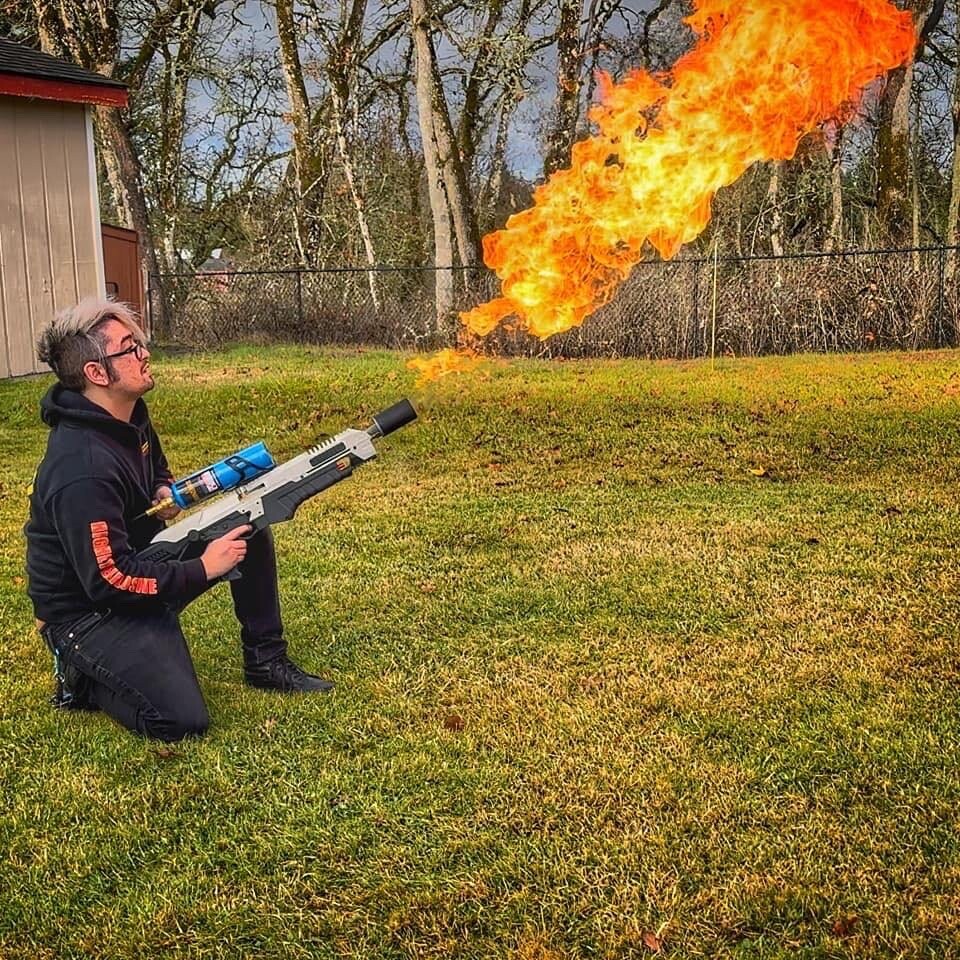 Not A Flamethrower Red "Super Scorcher" New! Red / White
