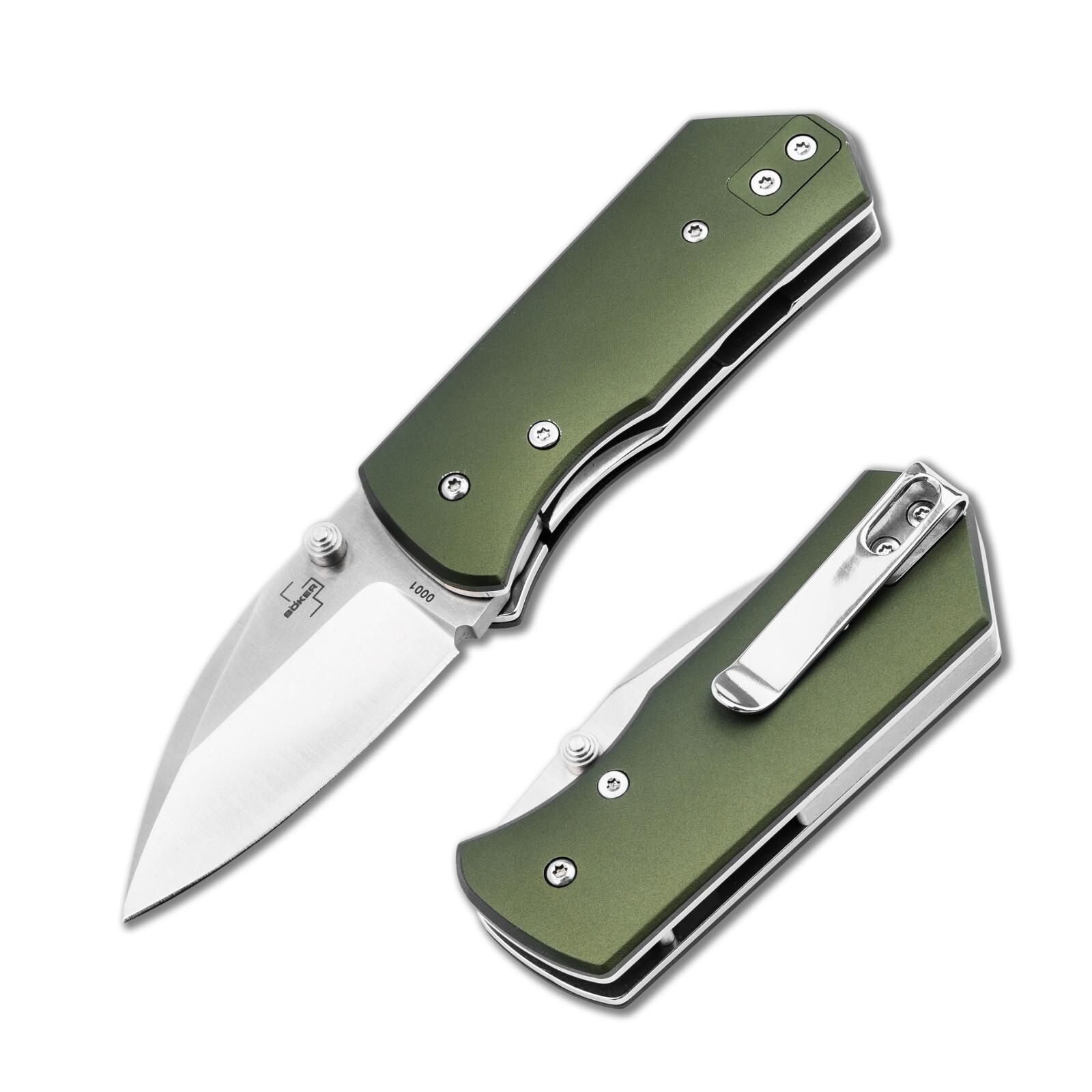 BOKER PLUS Lefti Folding Knife 2.24" Blade 12C27 Aluminum Handle EDC - 01BP0006