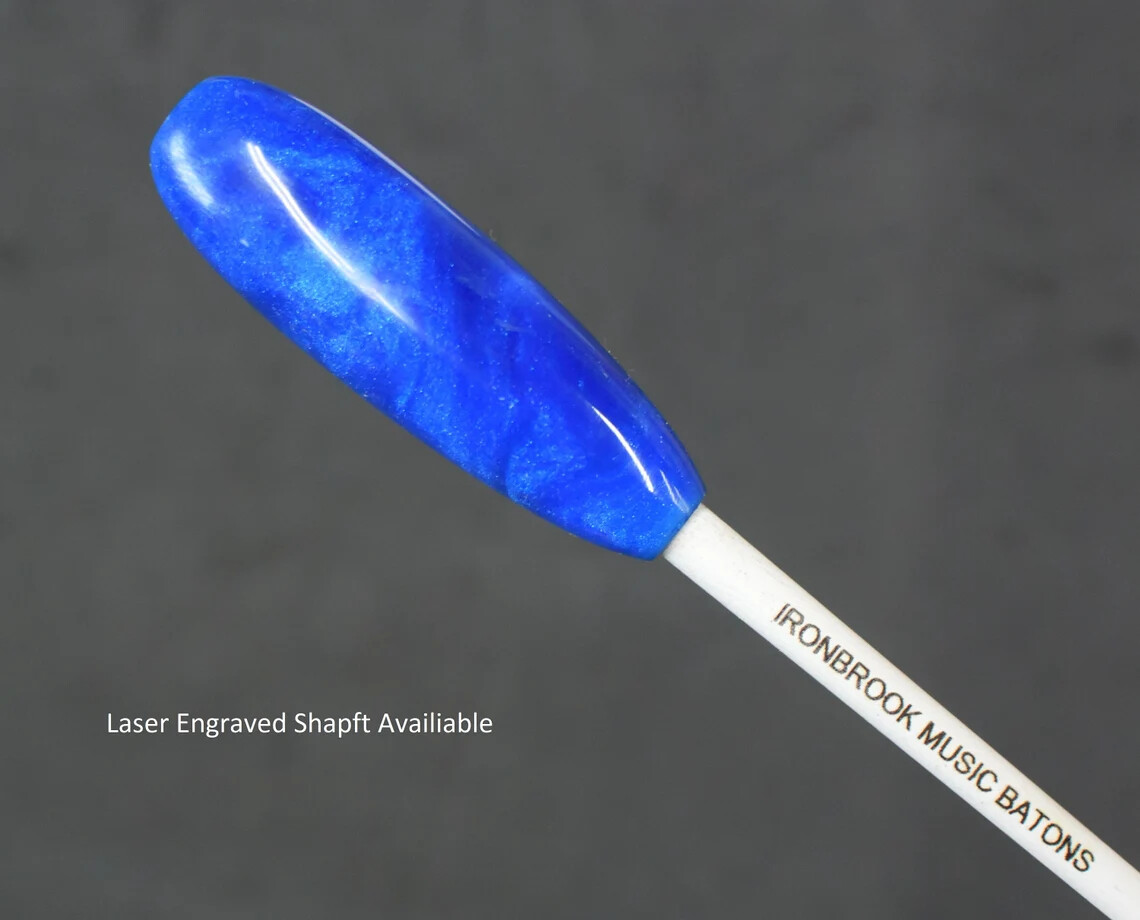 Music Conductor Baton - Pearlescent Blue swirl with Gift Box