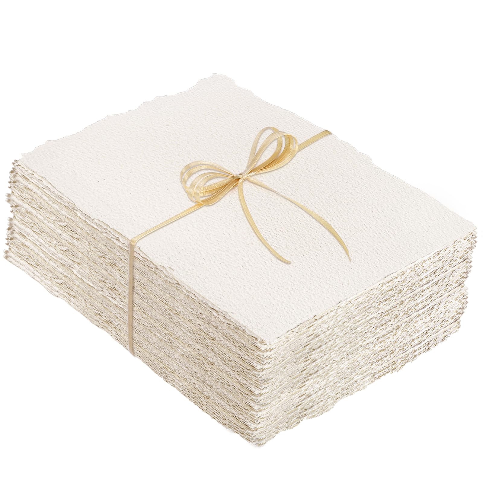 100 Sheets Watercolor Paper 4 x 6inch, 300 GSM Deckled Edge 4 x white