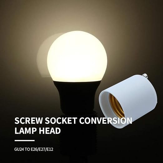 GU24 To E27 /E26 Screw LED Light Lamp Bulb Base Adapter Socket Converter Adaptor