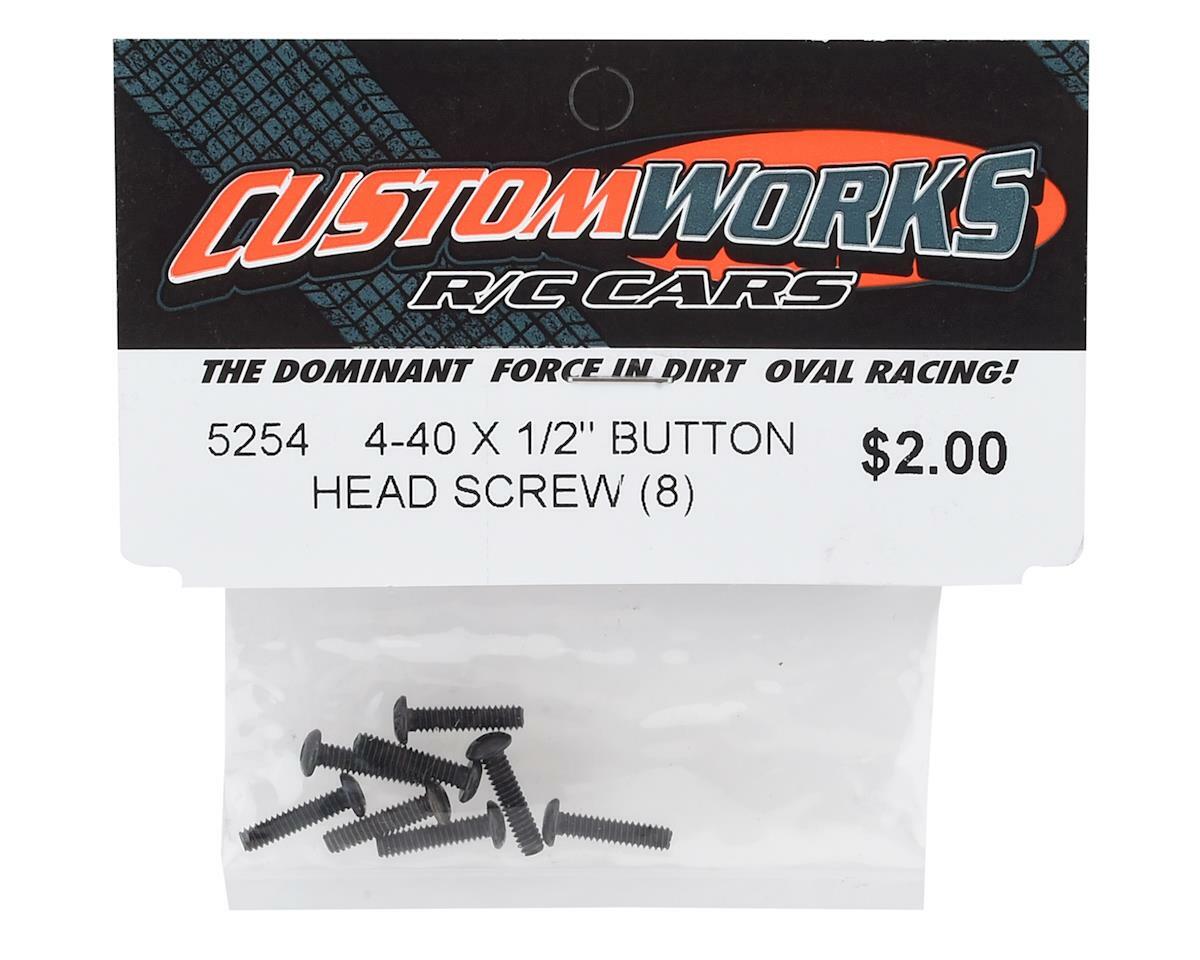 Custom Works 4-40x1/2" Button Head Screws (8) [CSW5254]
