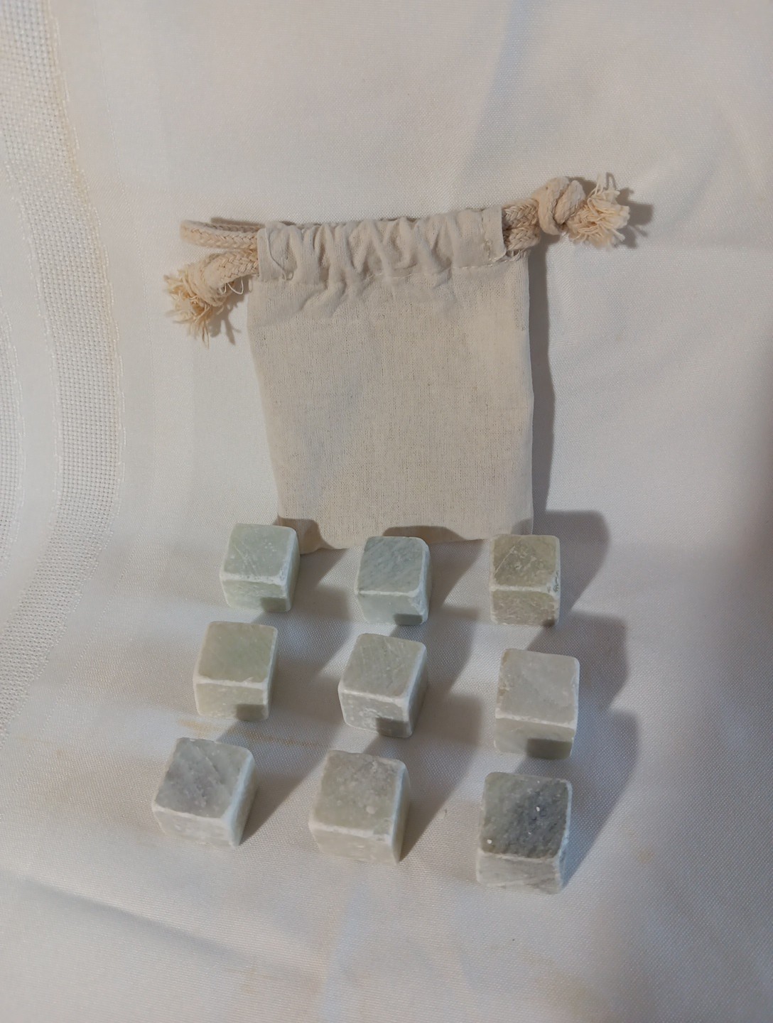 9 Whiskey Stones Chillers 100% Natural Soapstone + Storage Pouch