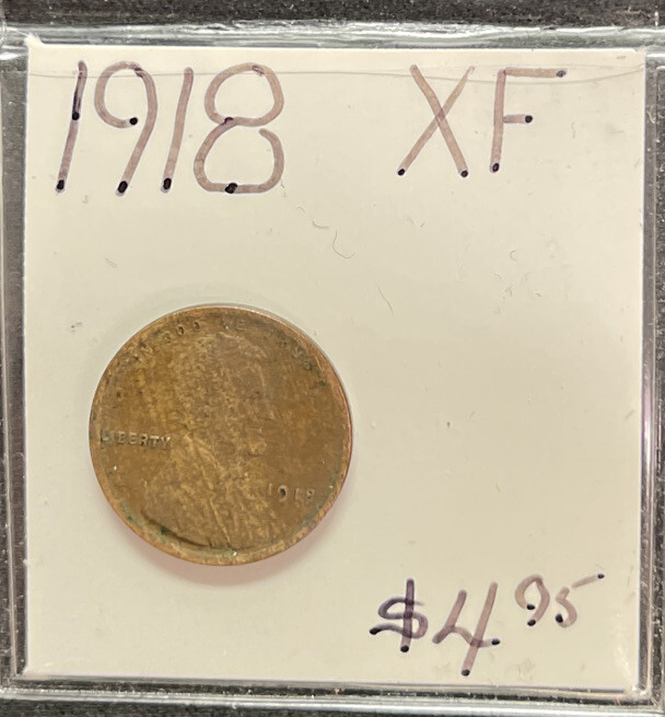 1918 Lincoln Wheat Cent - XF     ENN COINS
