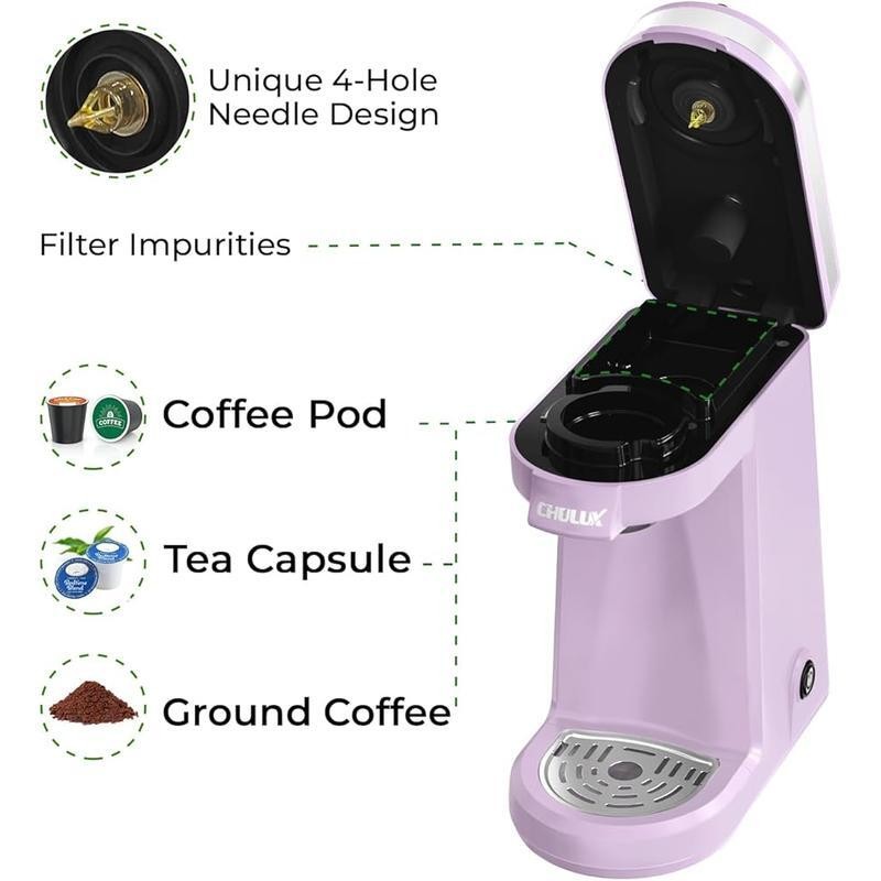 Mini Coffee Maker Single Serve K Cup Lightweight Fast Brew Auto Shut Off New
