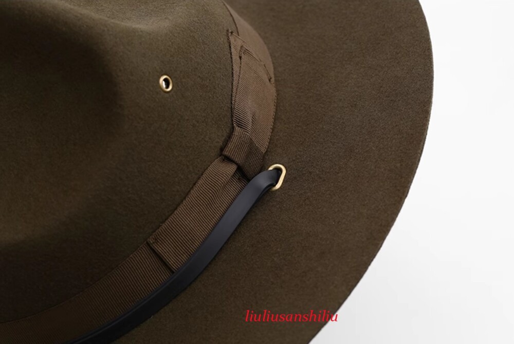 Military Campaign Hat Drill Sergeant Instructor Hat Mountie Ranger Hat 100%Wool