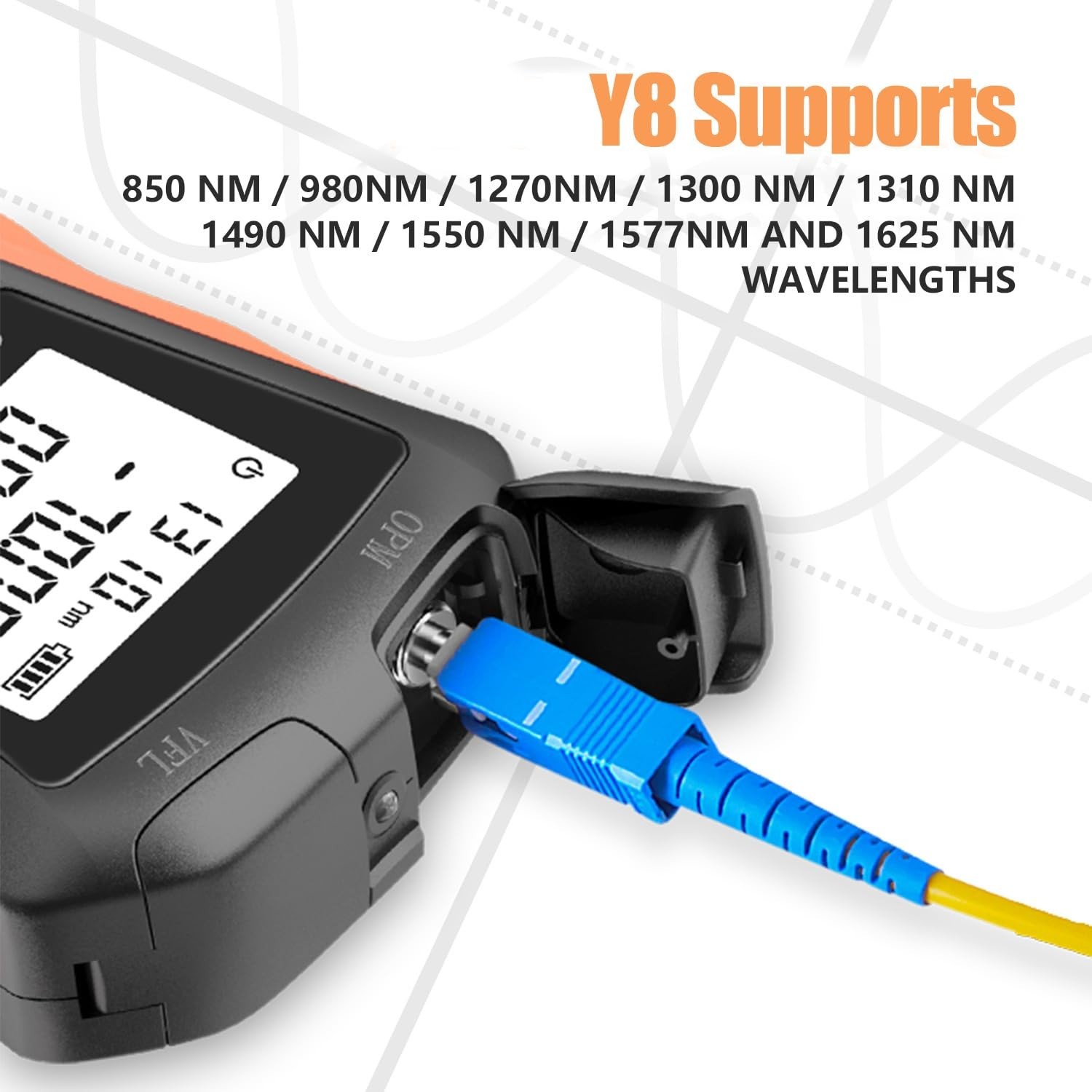 Battery-Powered Optical Power Meter with LED Flashlight - Smart Testing Tool