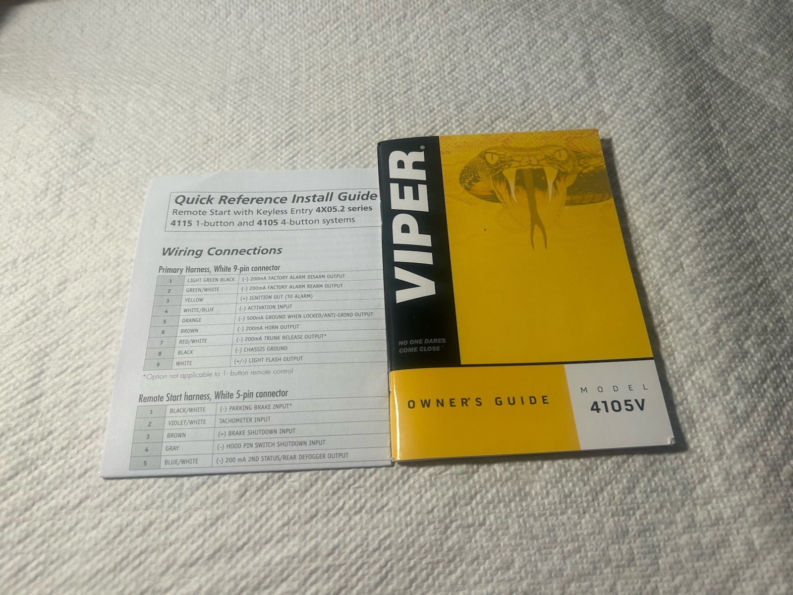Viper 1-Way Remote Start/Keyless Entry System 4105V