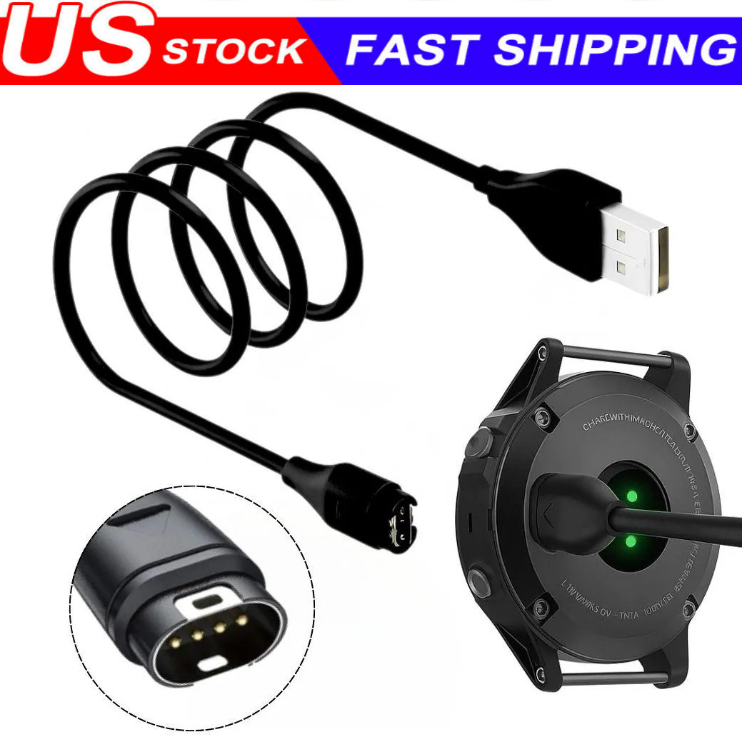 USB Charger for Garmin Fenix 5X Vivoactive 3 Vivosport Watch Charging Cable Cord