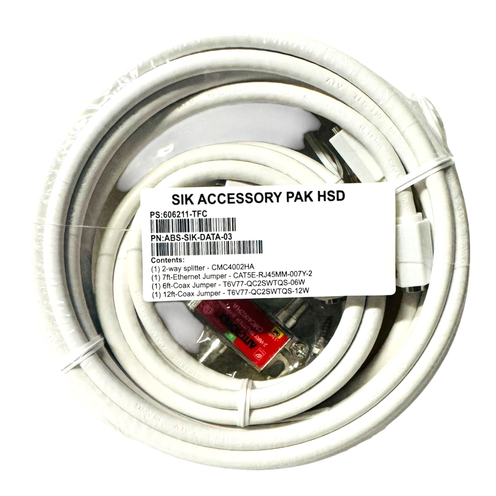 SIK Accessory Pak HSD ABS-SIK-DATA-03 Coax Ethernet Cable Splitter Kit New