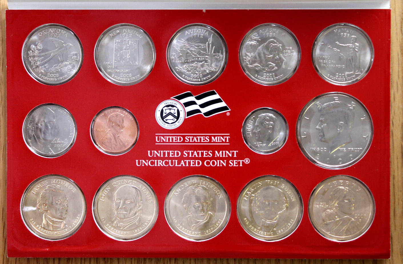 2008 Mint Set - Uncirculated Coins - 28-Coin Set - P & D