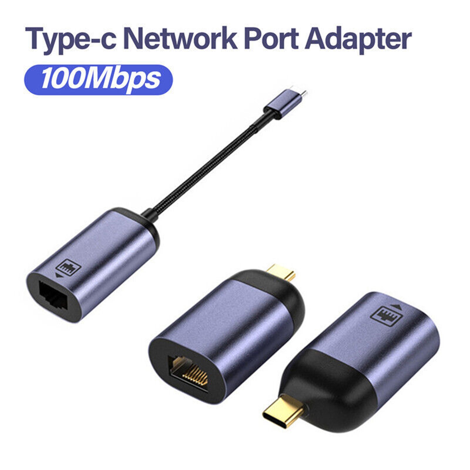 USB Type C to RJ45 LAN Ethernet Converter External Adapter For Windows 7/8/10