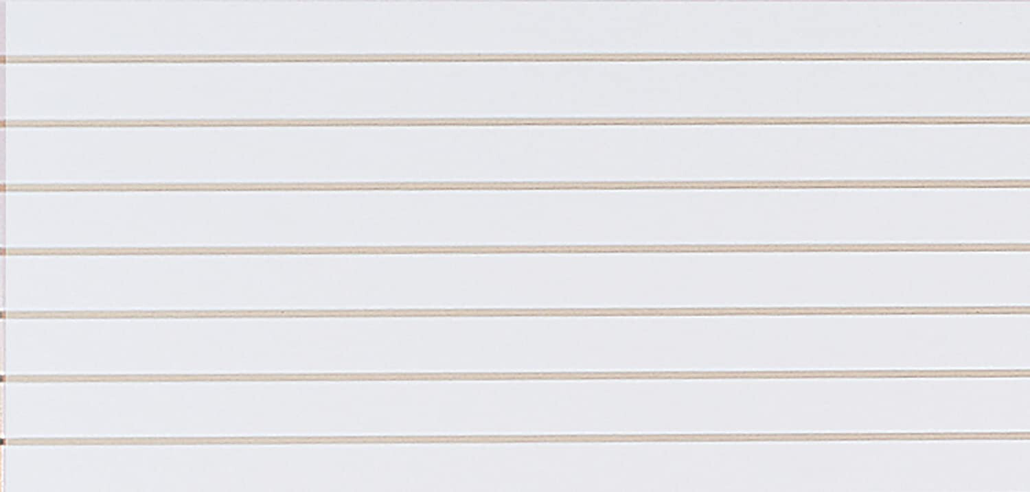 2 Slatwall Easy Panels 4' x 2' Horizontal White Fiberboard Panel