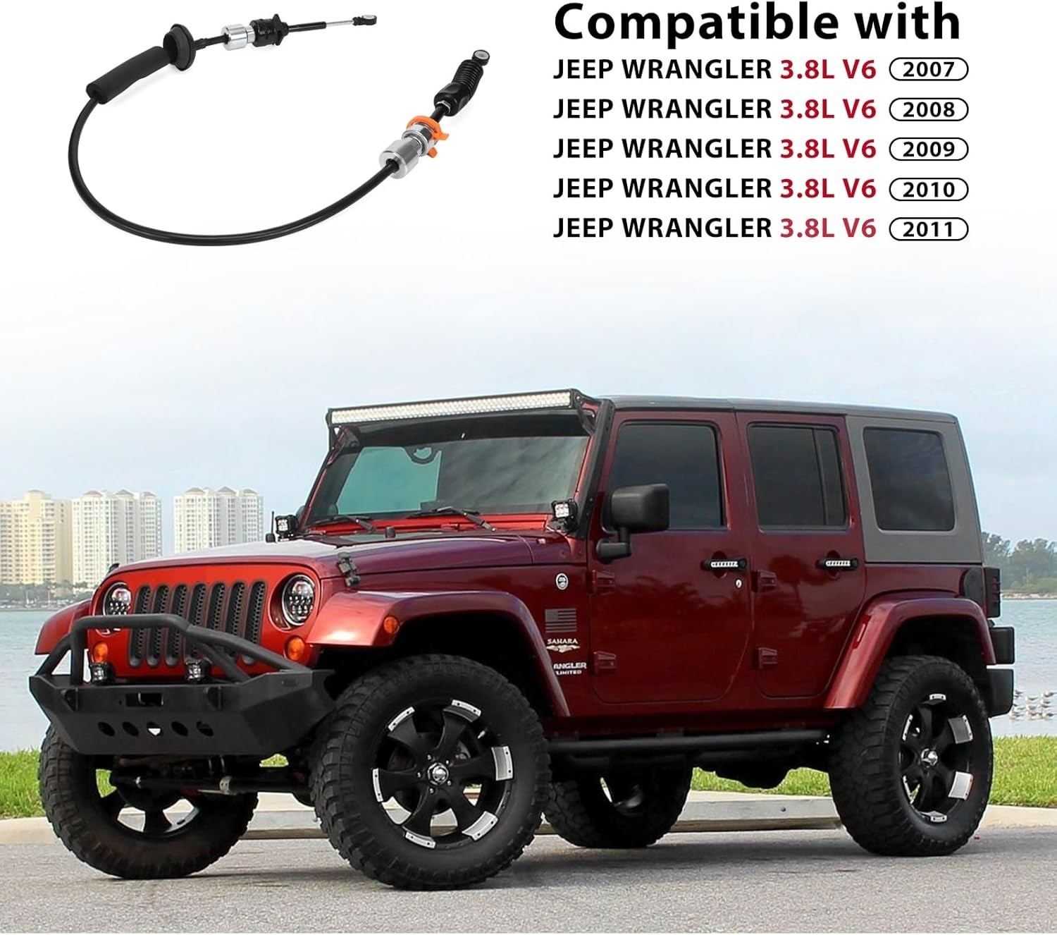 Enhance Shifting Experience: Jeep Wrangler 4x4 Shift Cable Compatible 2007-2011