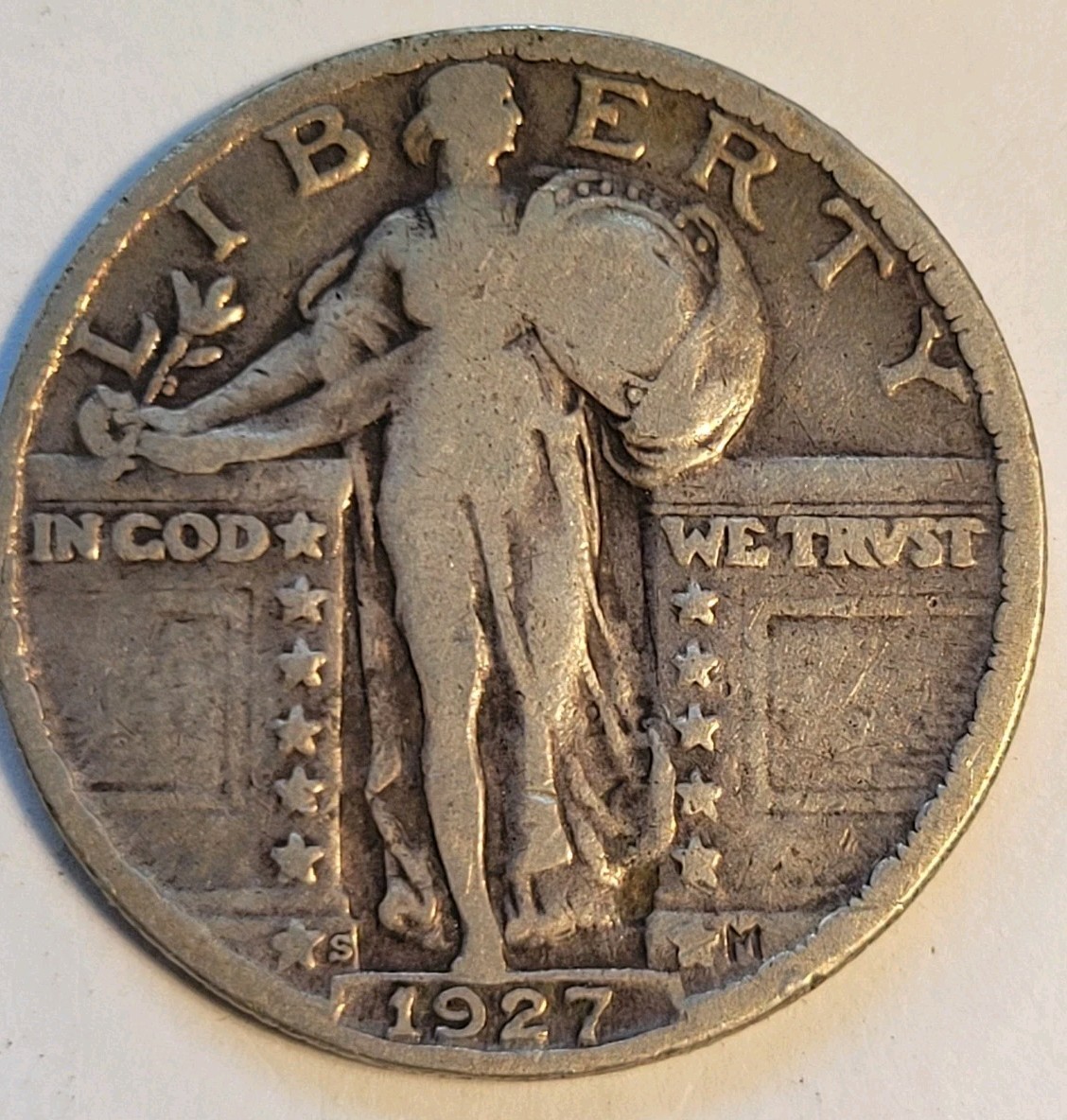 1927 S STANDING LIBERTY QUARTER VF  KEY DATE. A15
