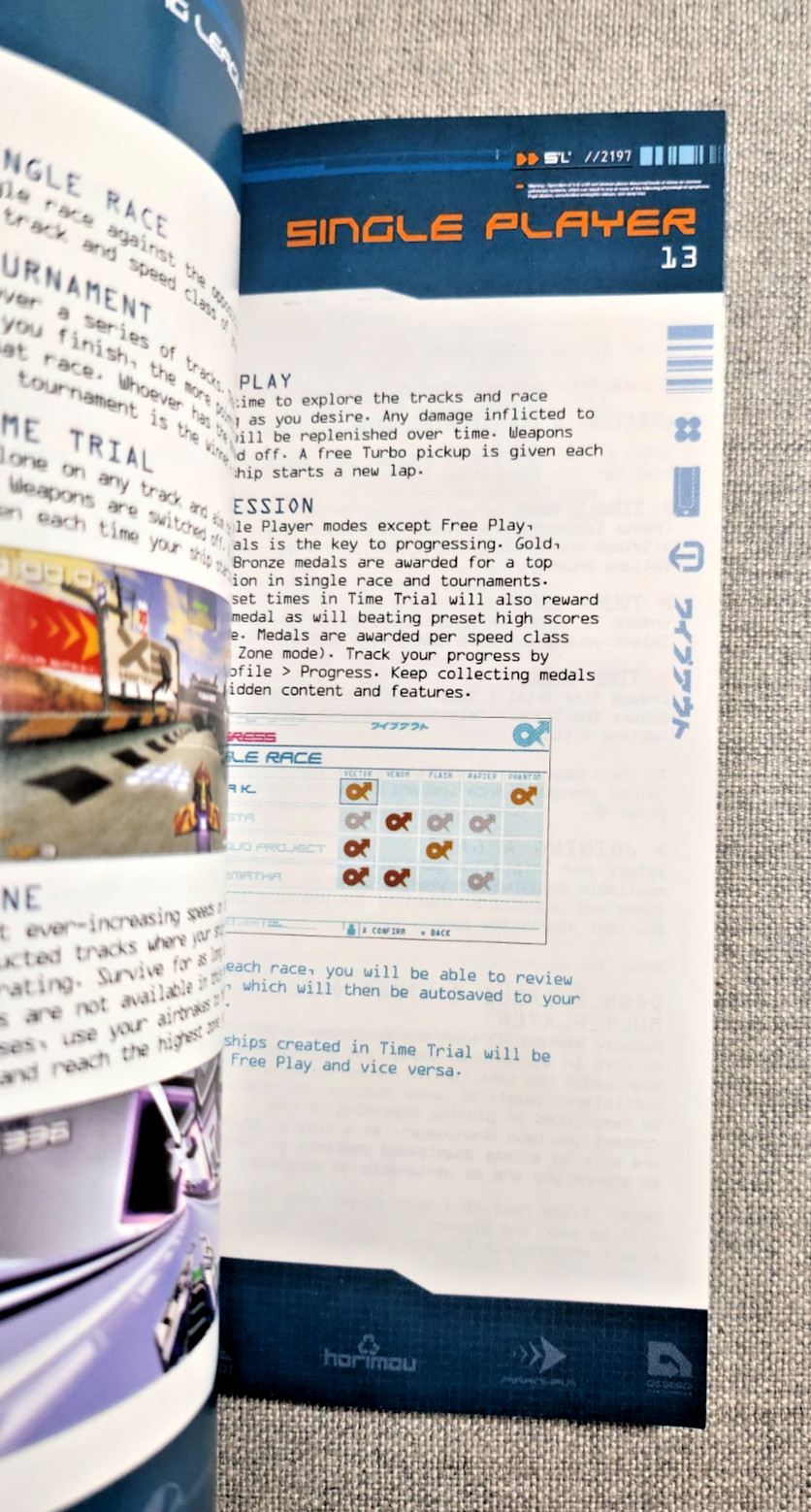 Wipeout Pure Instruction Booklet - Manual Only - PSP