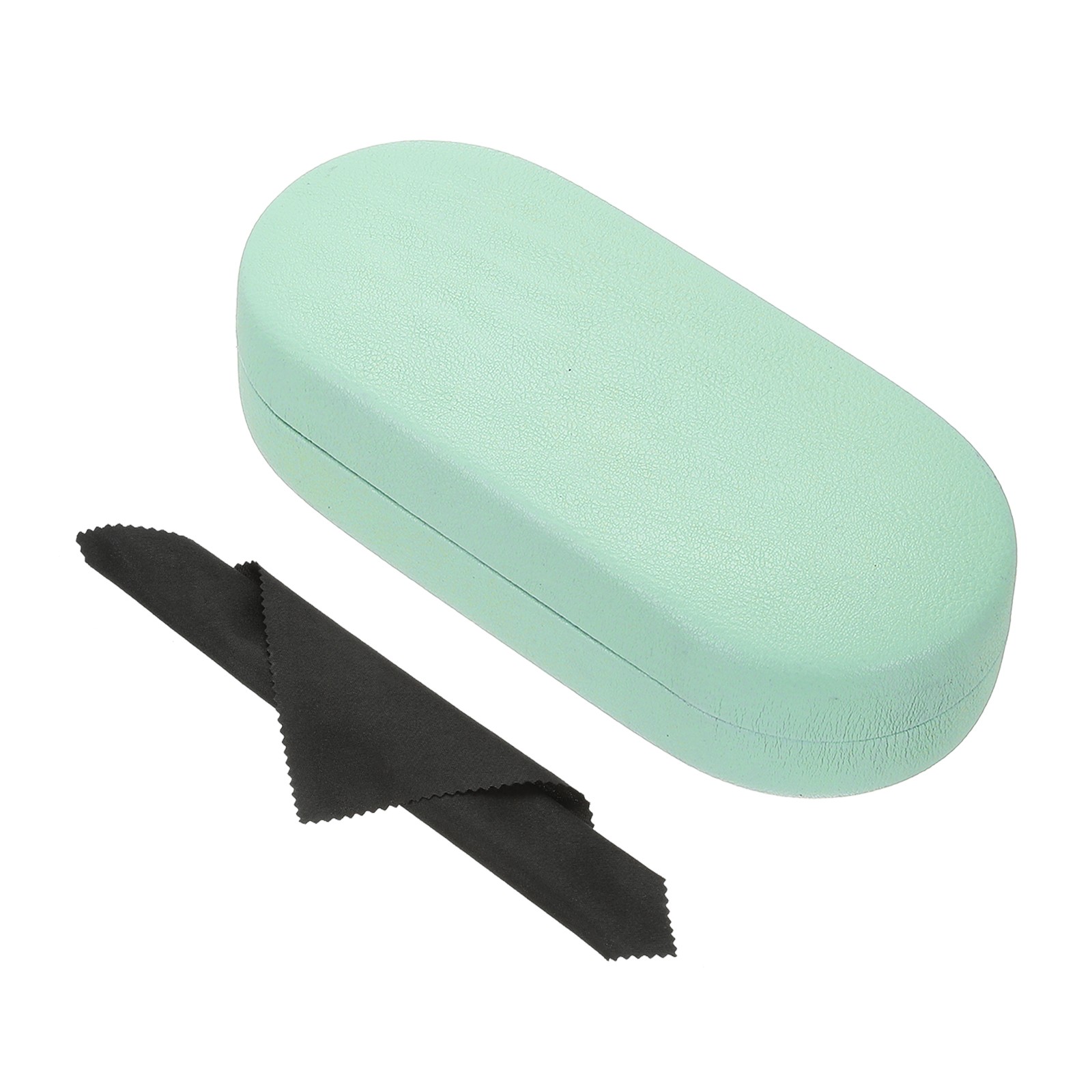 Hard Shell Eyeglasses Case, Litchi Grain Large Glasses Case, Light Green