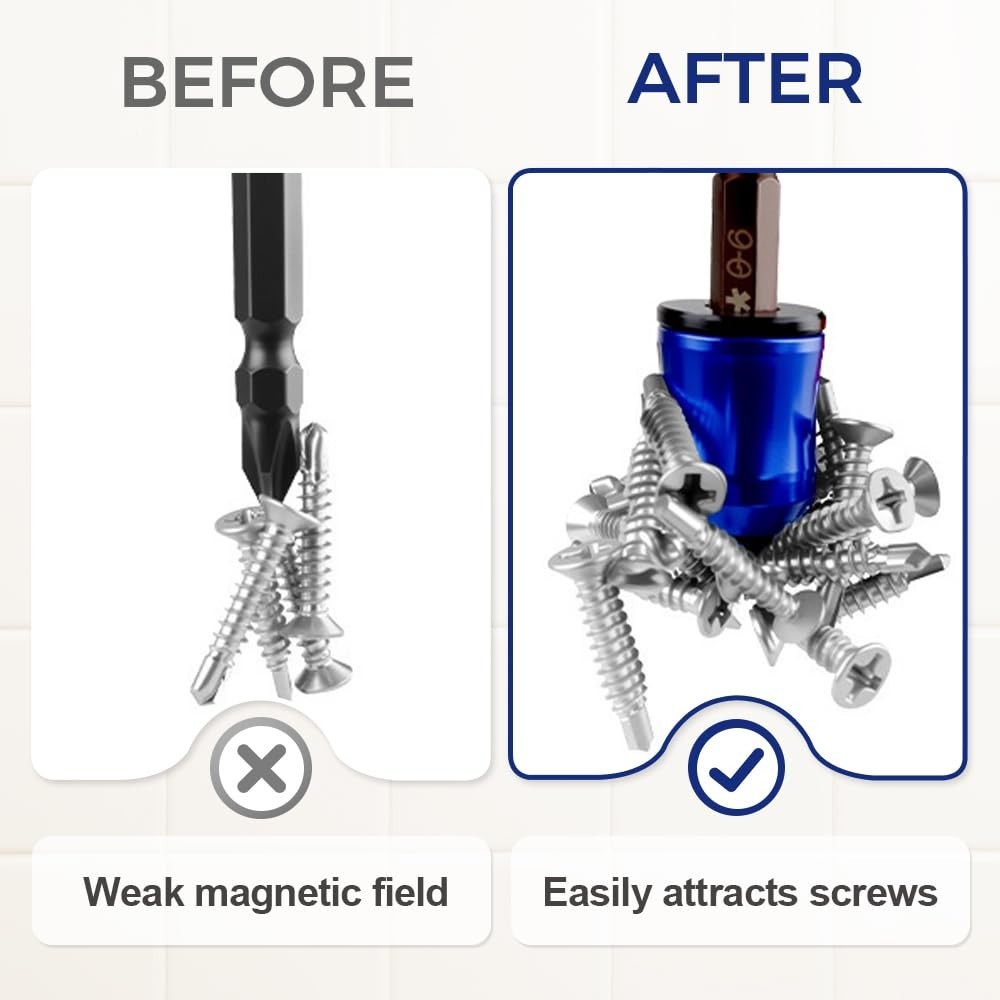 5PCS Magnetic Screw Holder Rings for Hex Screwdriver Bits & Drills