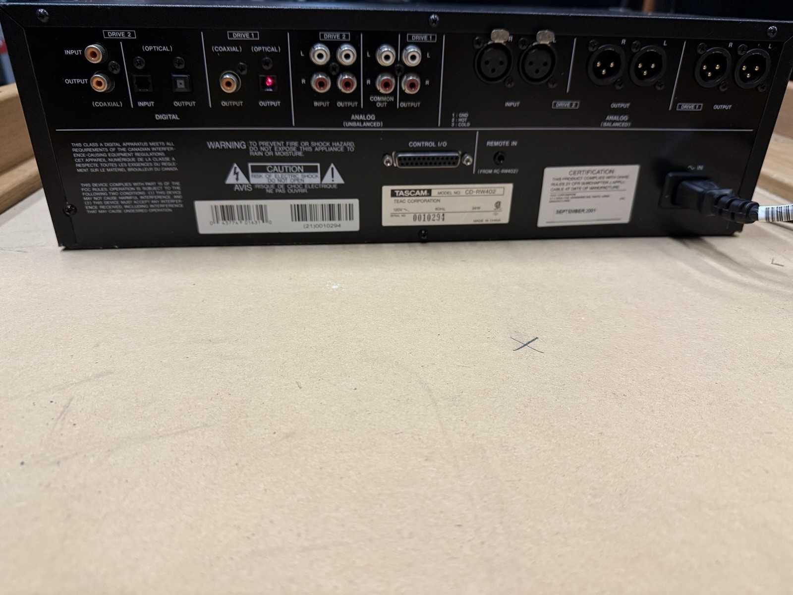 Tascam CD-RW402 Professional Vintage Two-Deck Rewriteable Recorder Duplicator