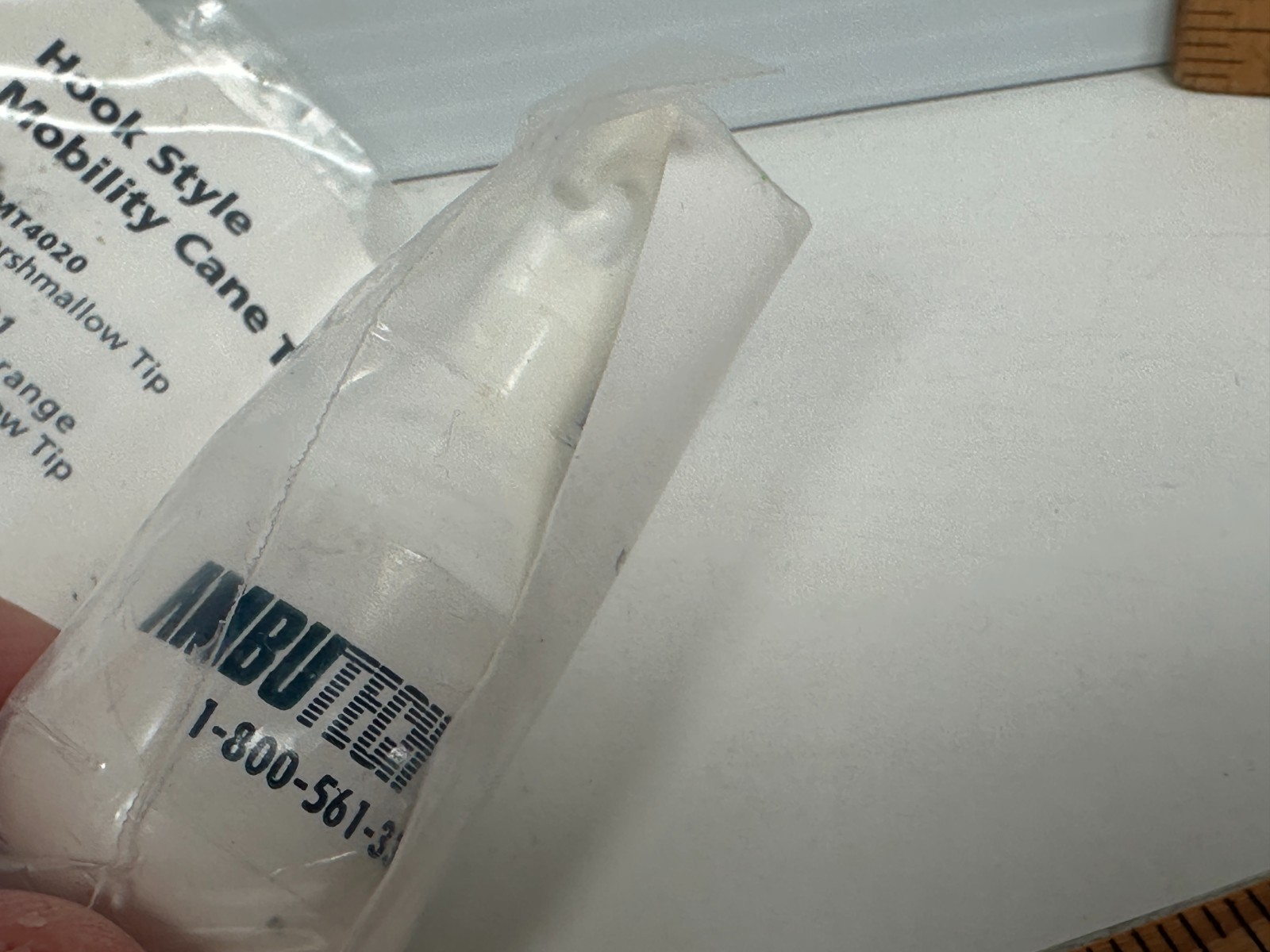 AMBUTECH MT4020 CANE TIP hook marshmallow tip WHITE NEW