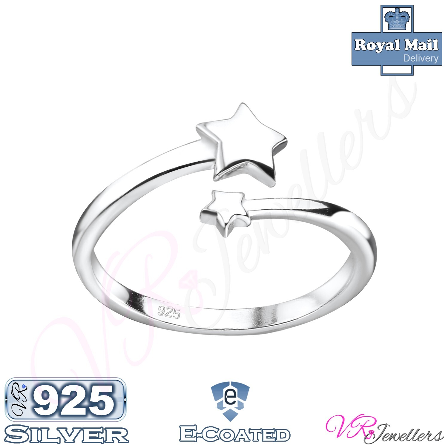 925 Toe Ring Solid Sterling Silver Band Star Toe Ring For Women Adjustable