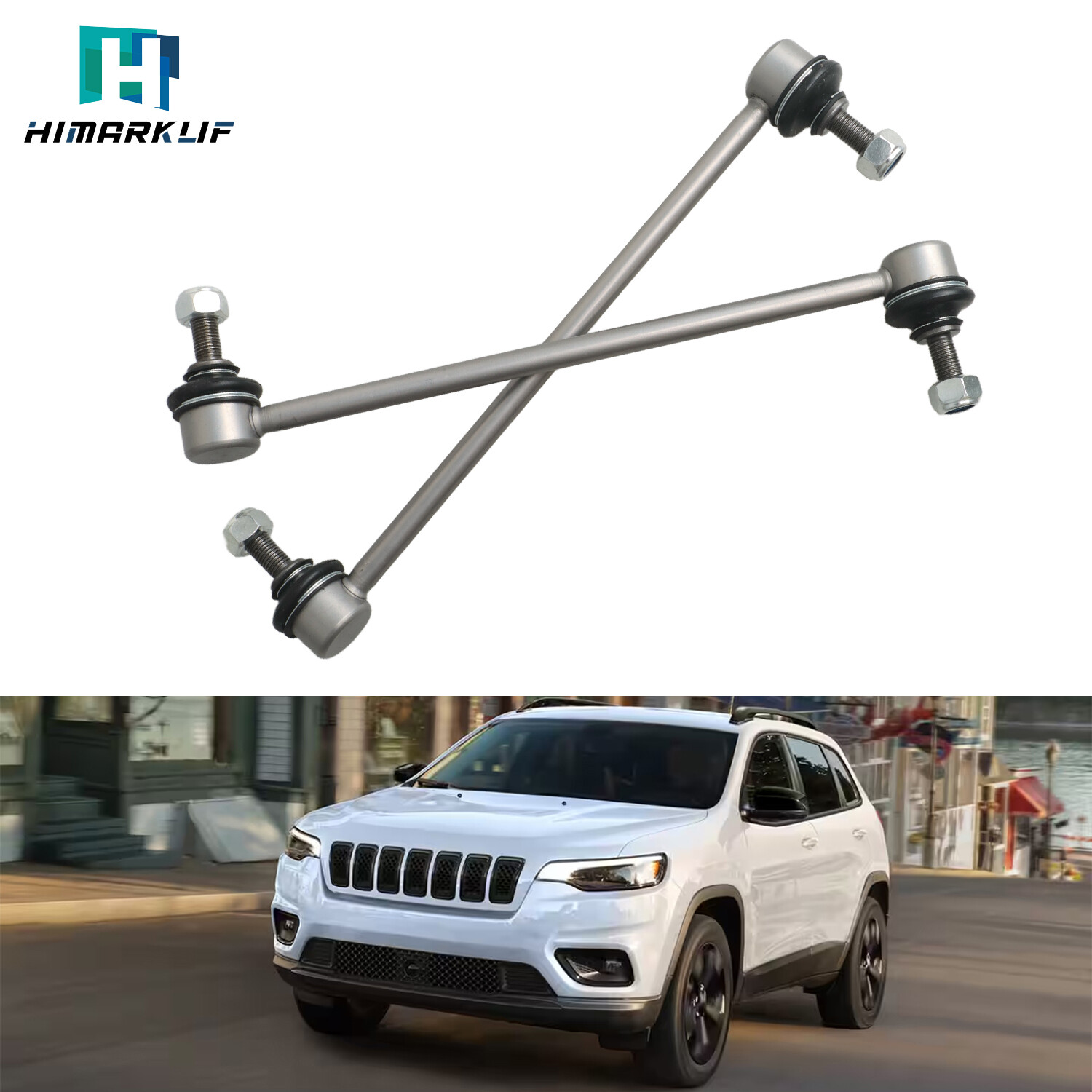 2X Front LH+RH Side Sway Bar Link for 2014-2023 Jeep Cherokee AWD 4WD