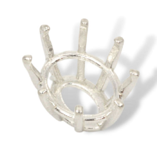 Oval Eight Prong Pre-notched Head Mounting